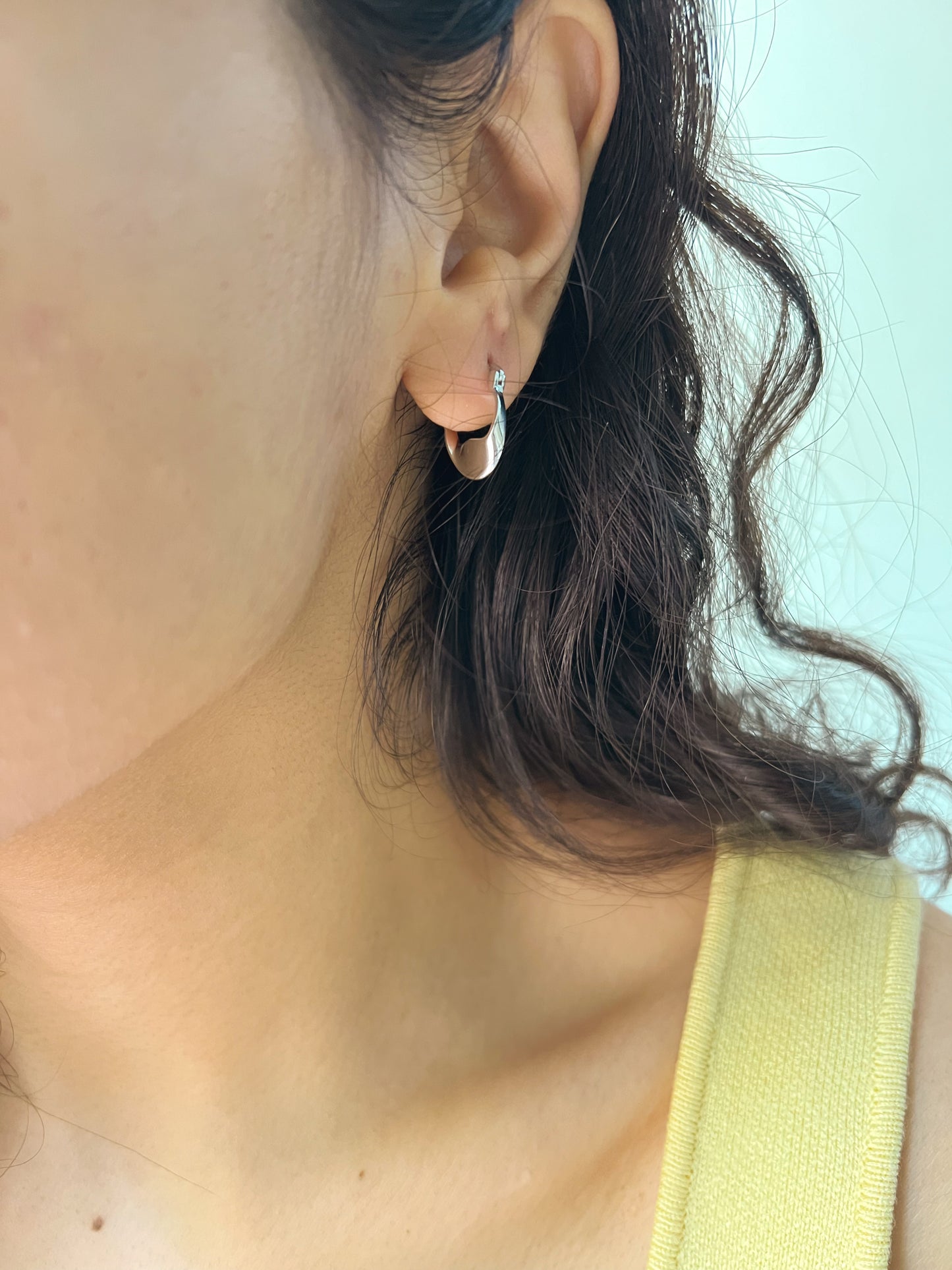 Ebb hoops in sterling silver