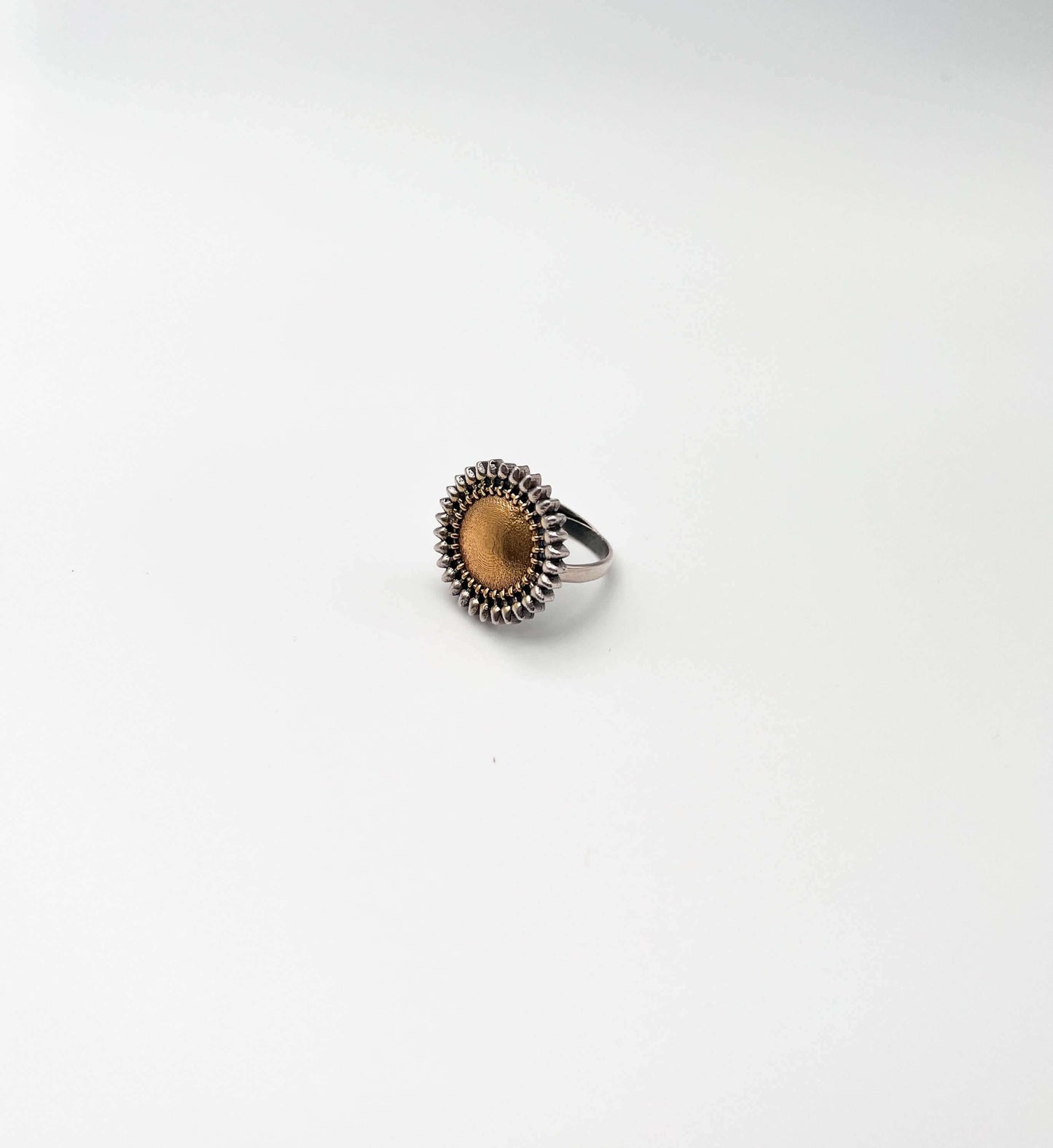 Suraj silver ring in dual tone