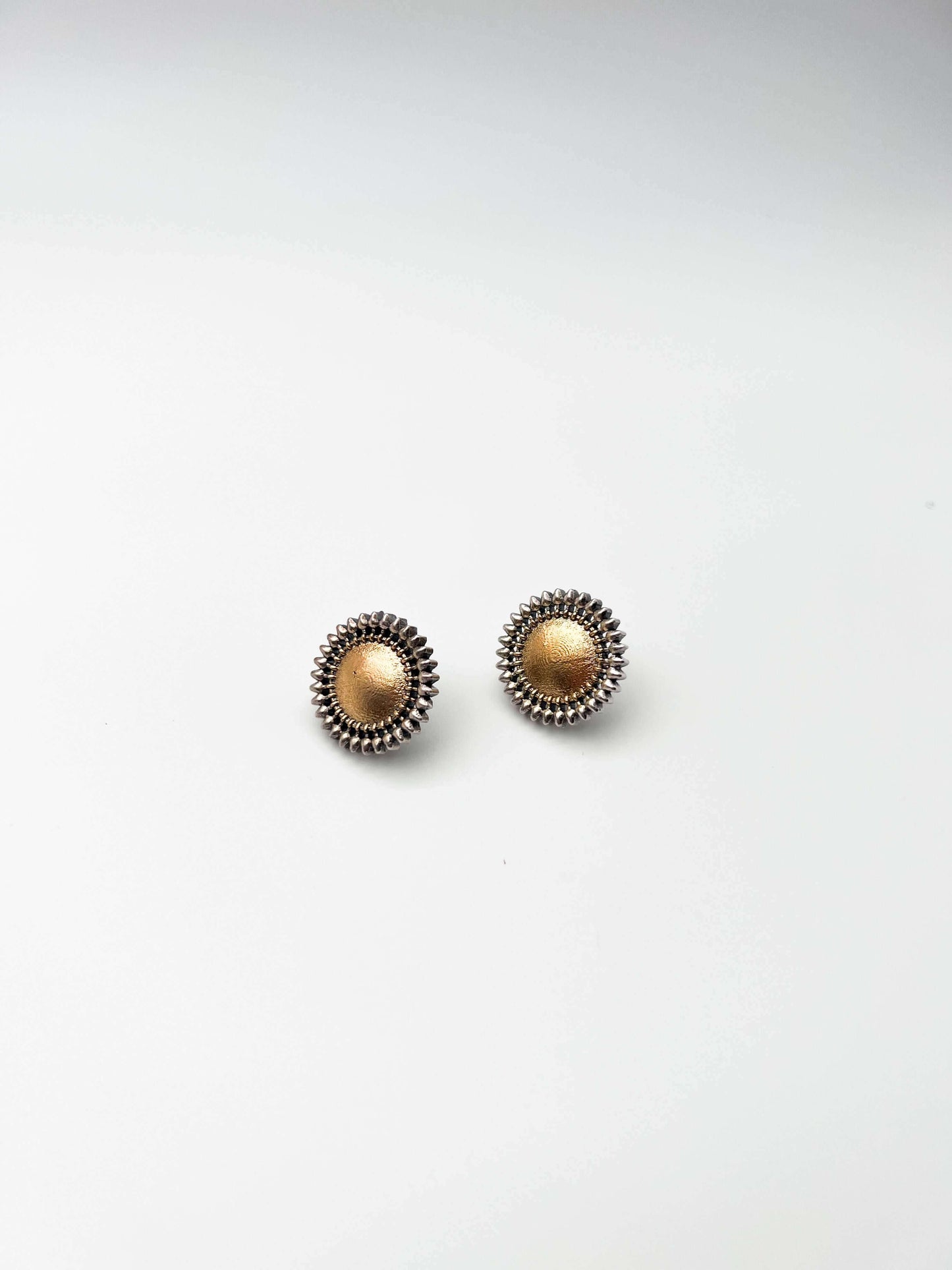 Suraj silver mini studs in dual tone