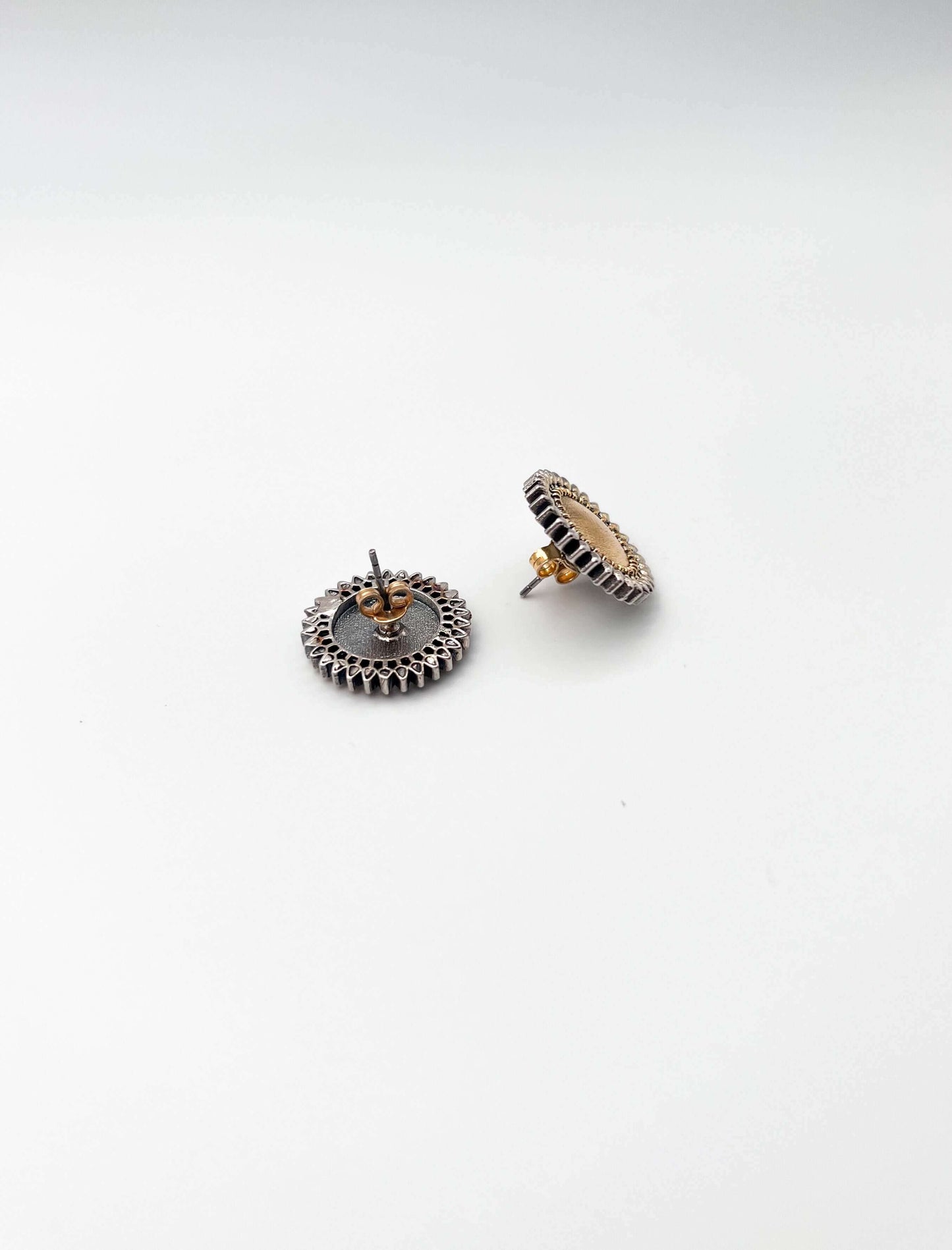 Suraj silver mini studs in dual tone