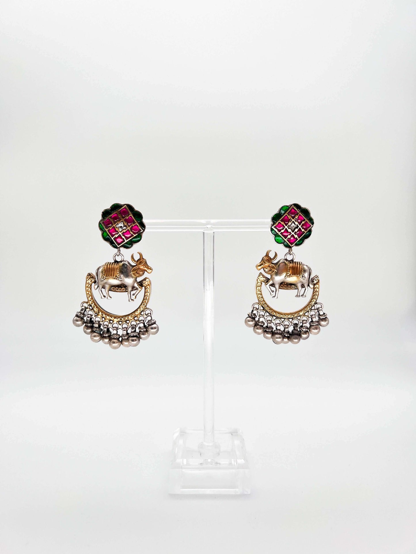 Kalyani dual tone kundan earring