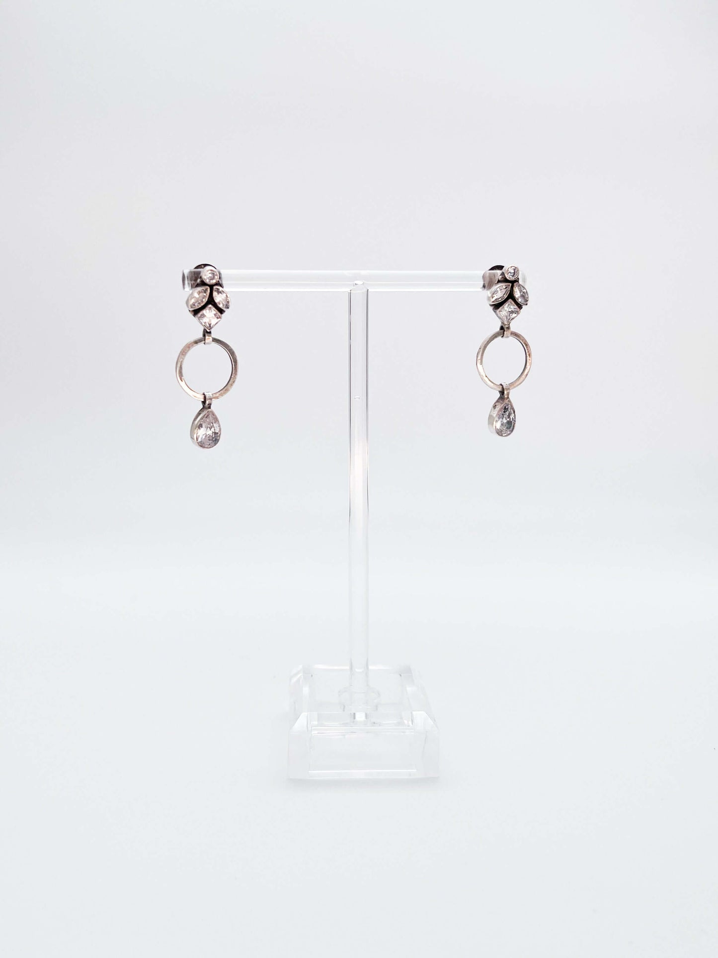 Ahilya silver danglers with zirconia