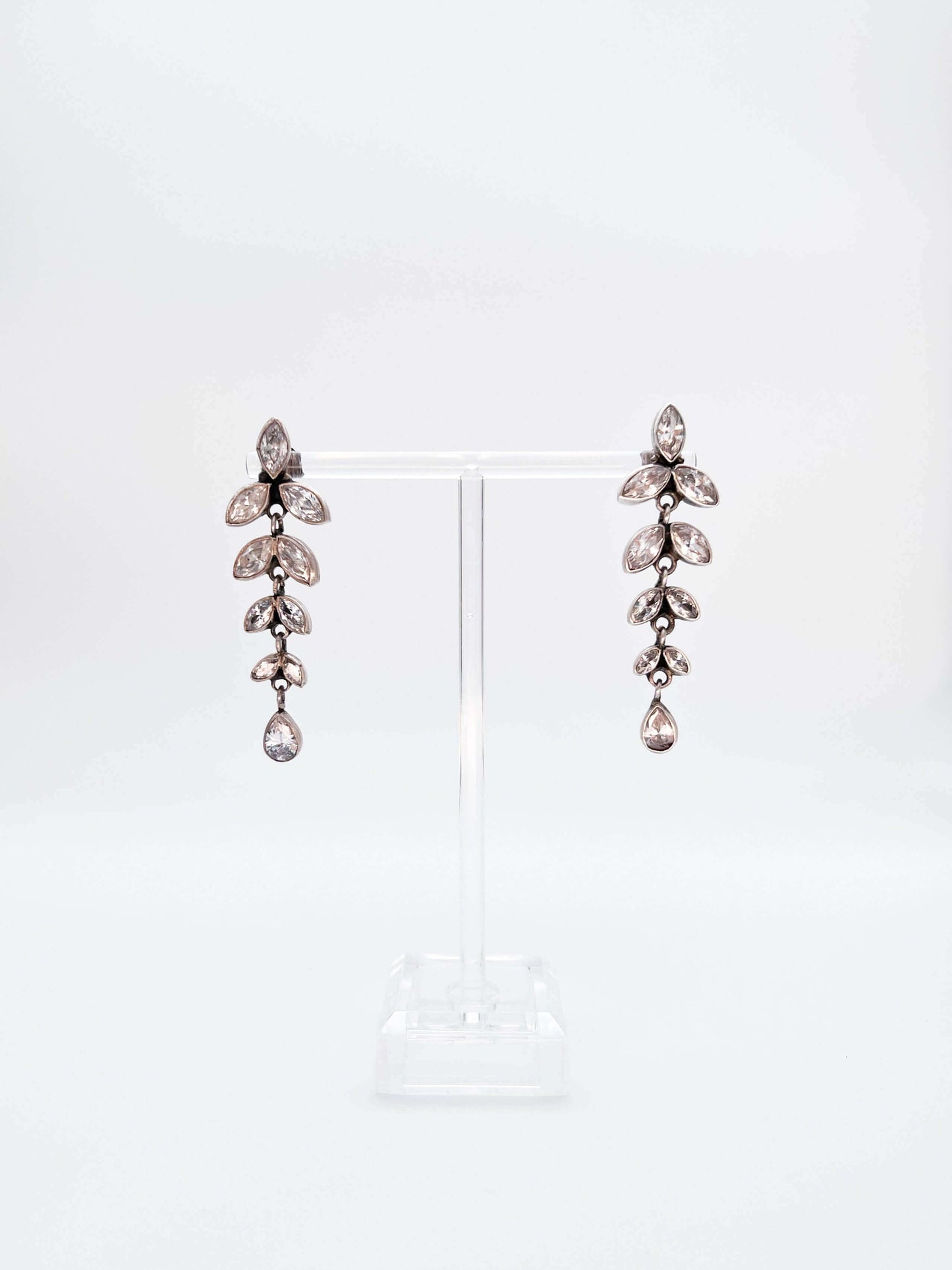 Brahmi white glass polki danglers