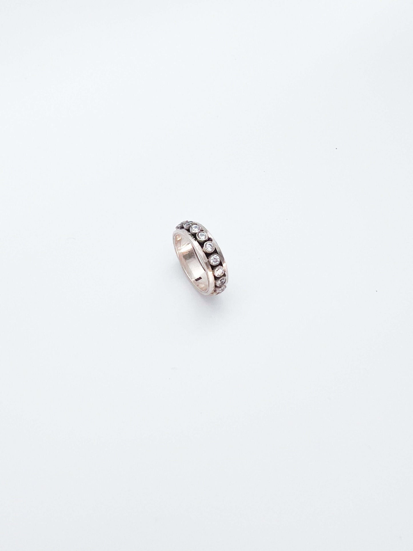 Mohini silver ring with zirconia