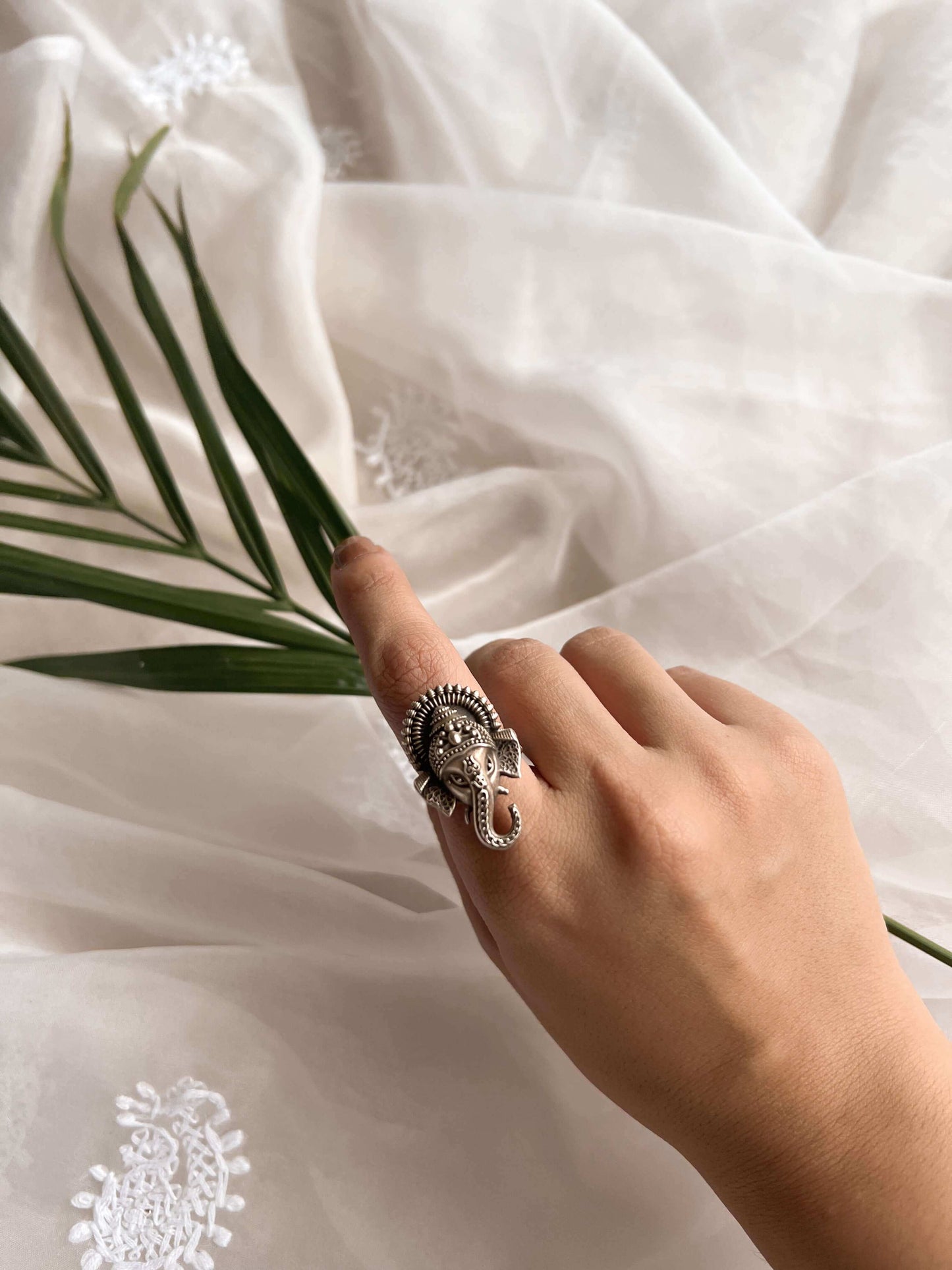 Ameya intricate detail ganpati ring