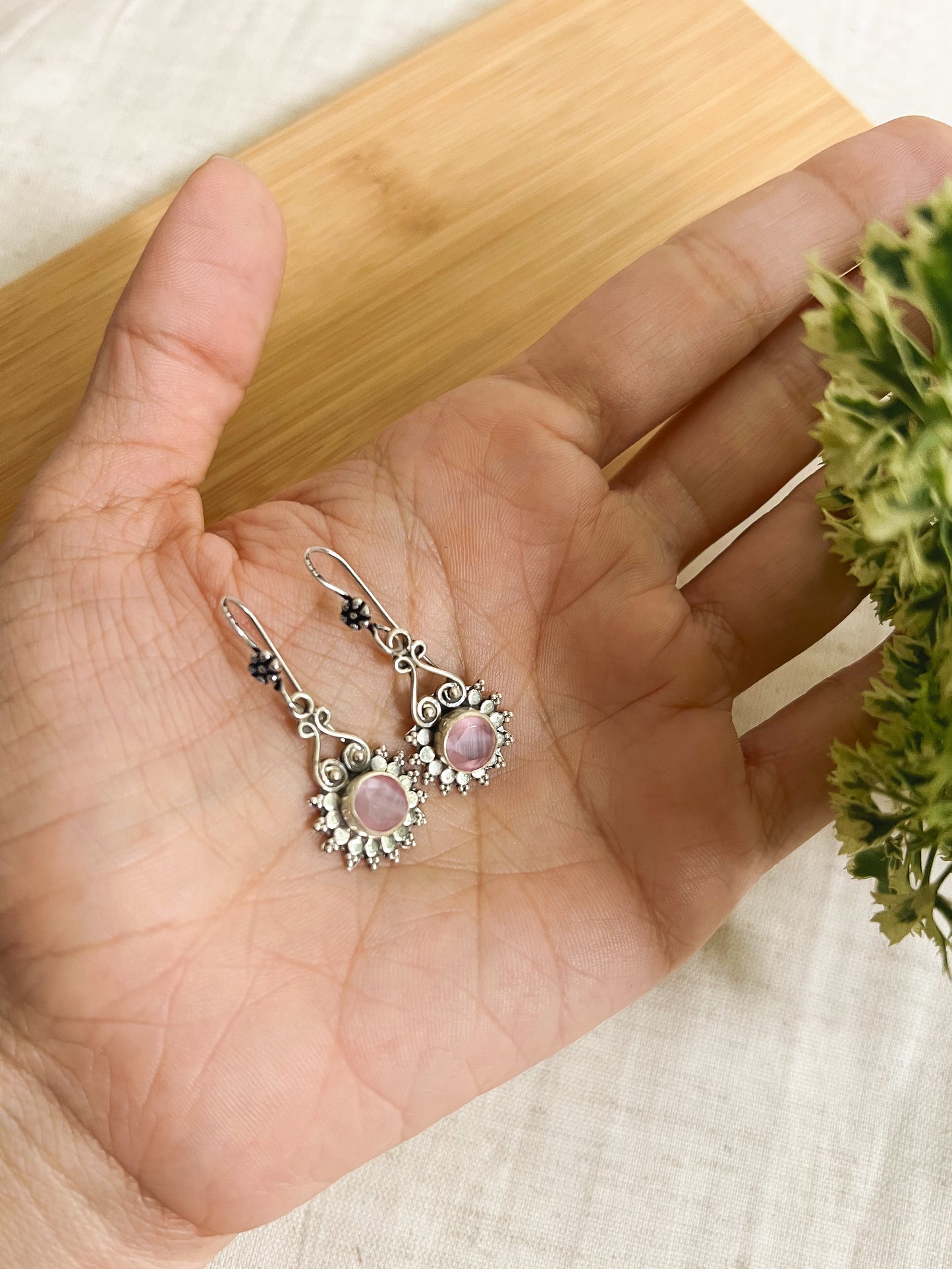 Aabha fishhook earrings in silver