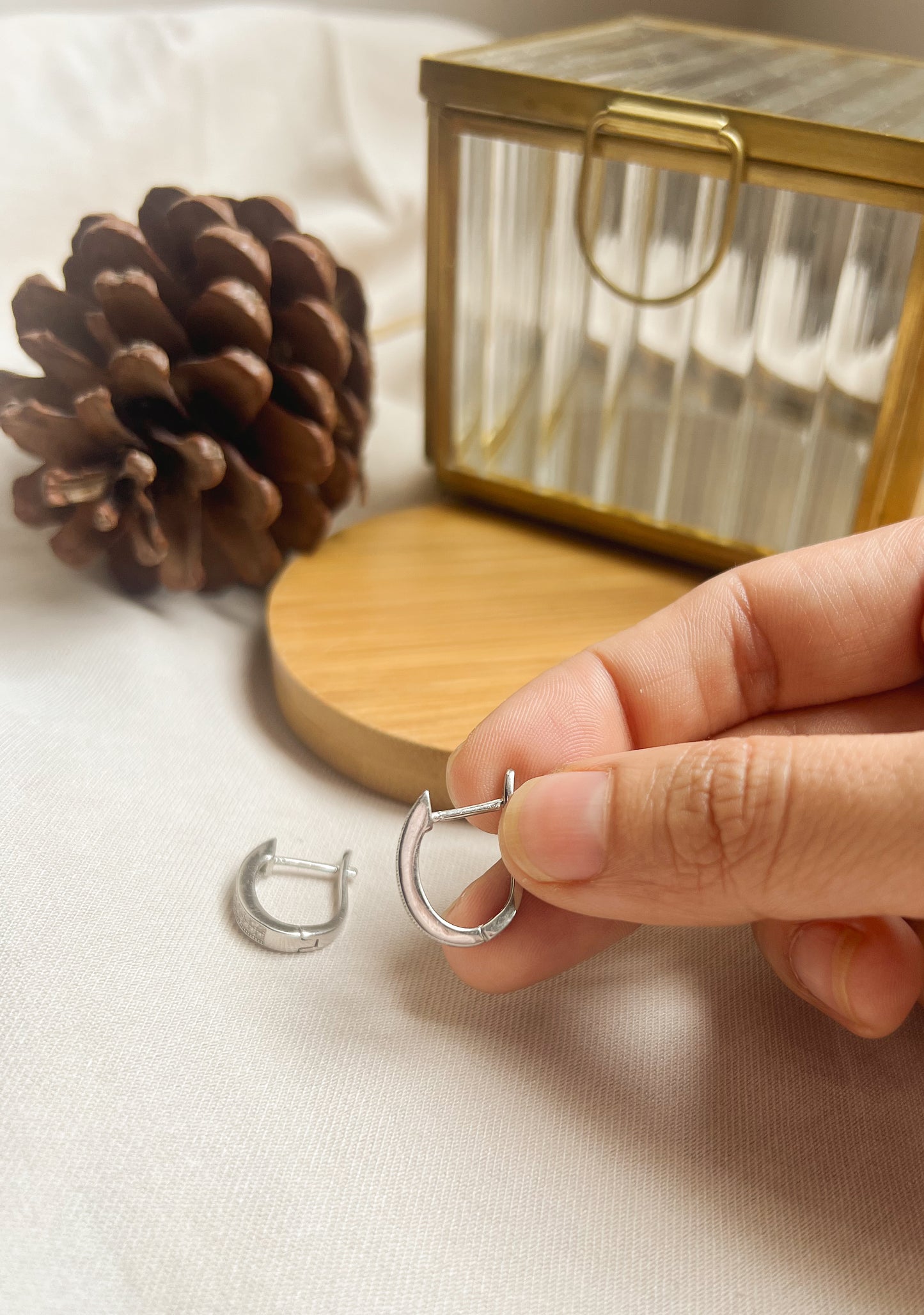 Sienna 925 silver mini loops with zircon