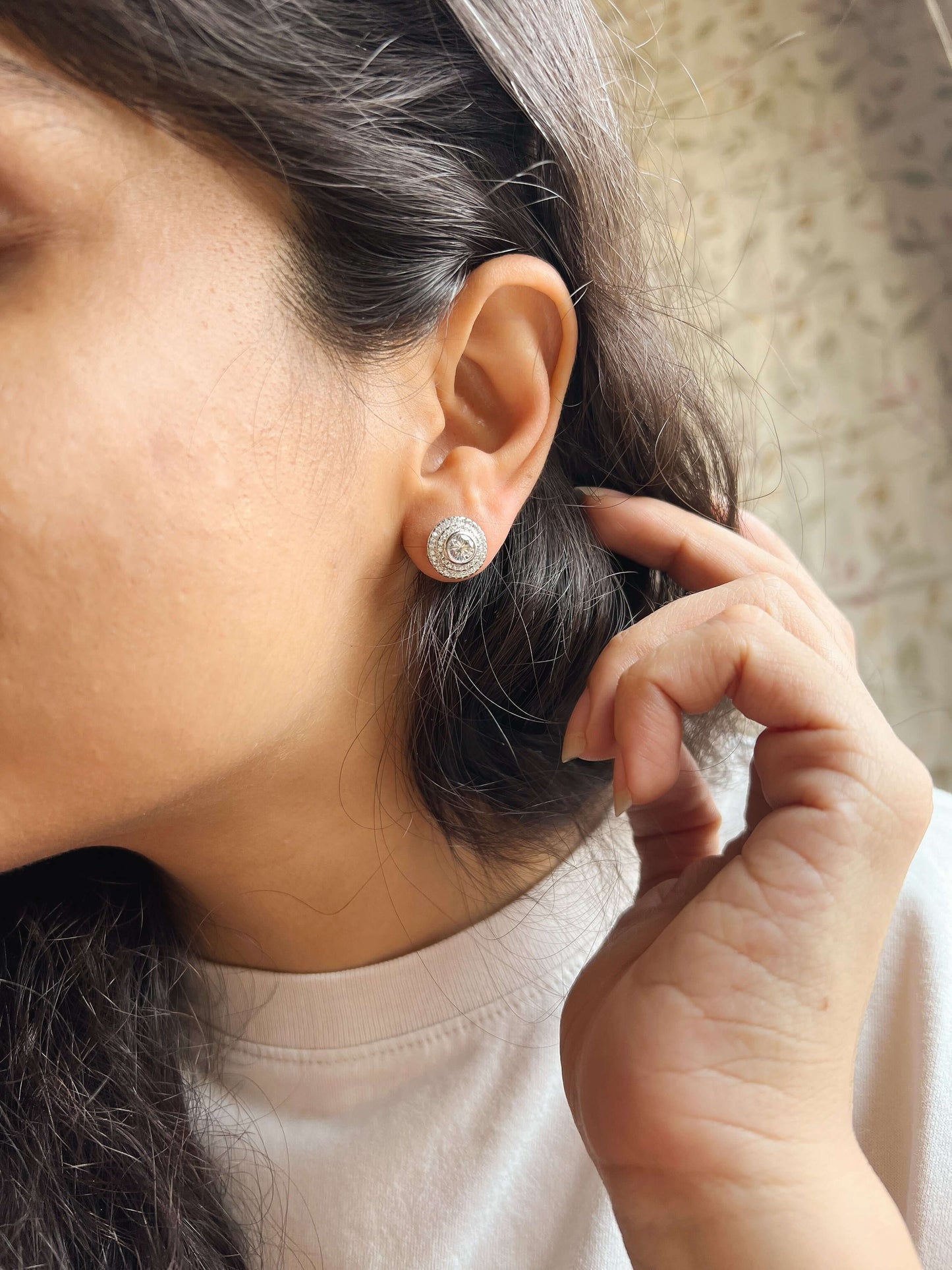 Charolette studs in 925 silver with zircon