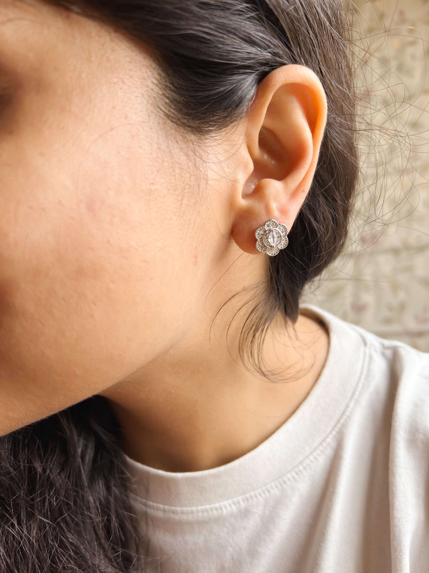 Celeste 925 silver studs with zircon