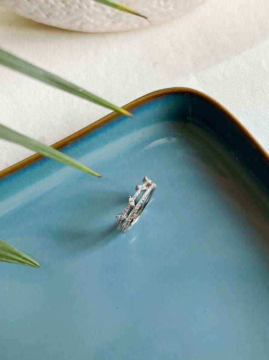 Esme silver band with zircons