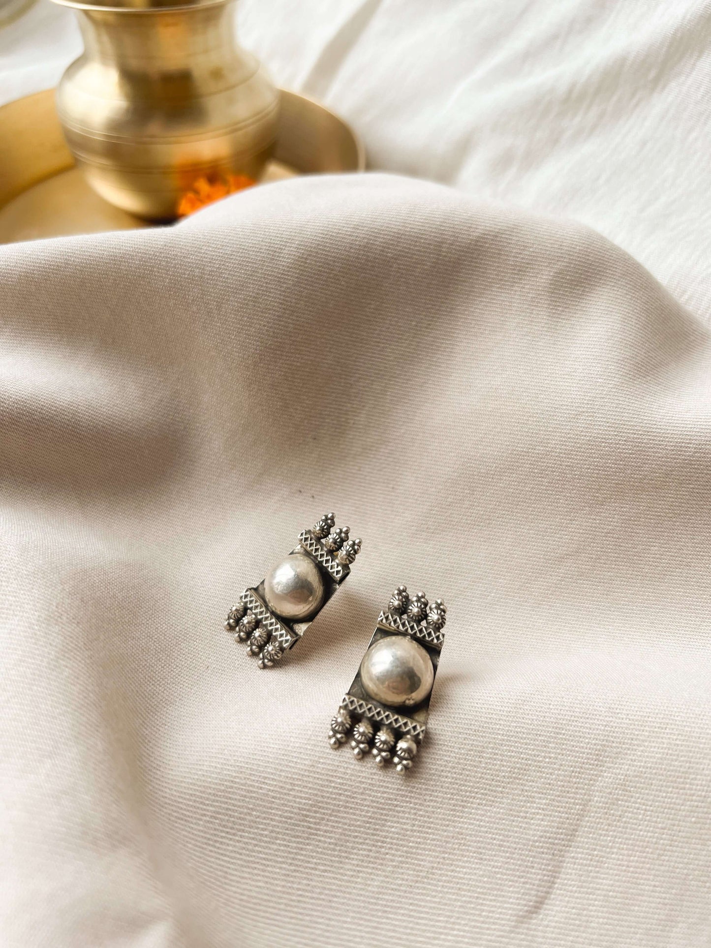 Jharokha silver studs