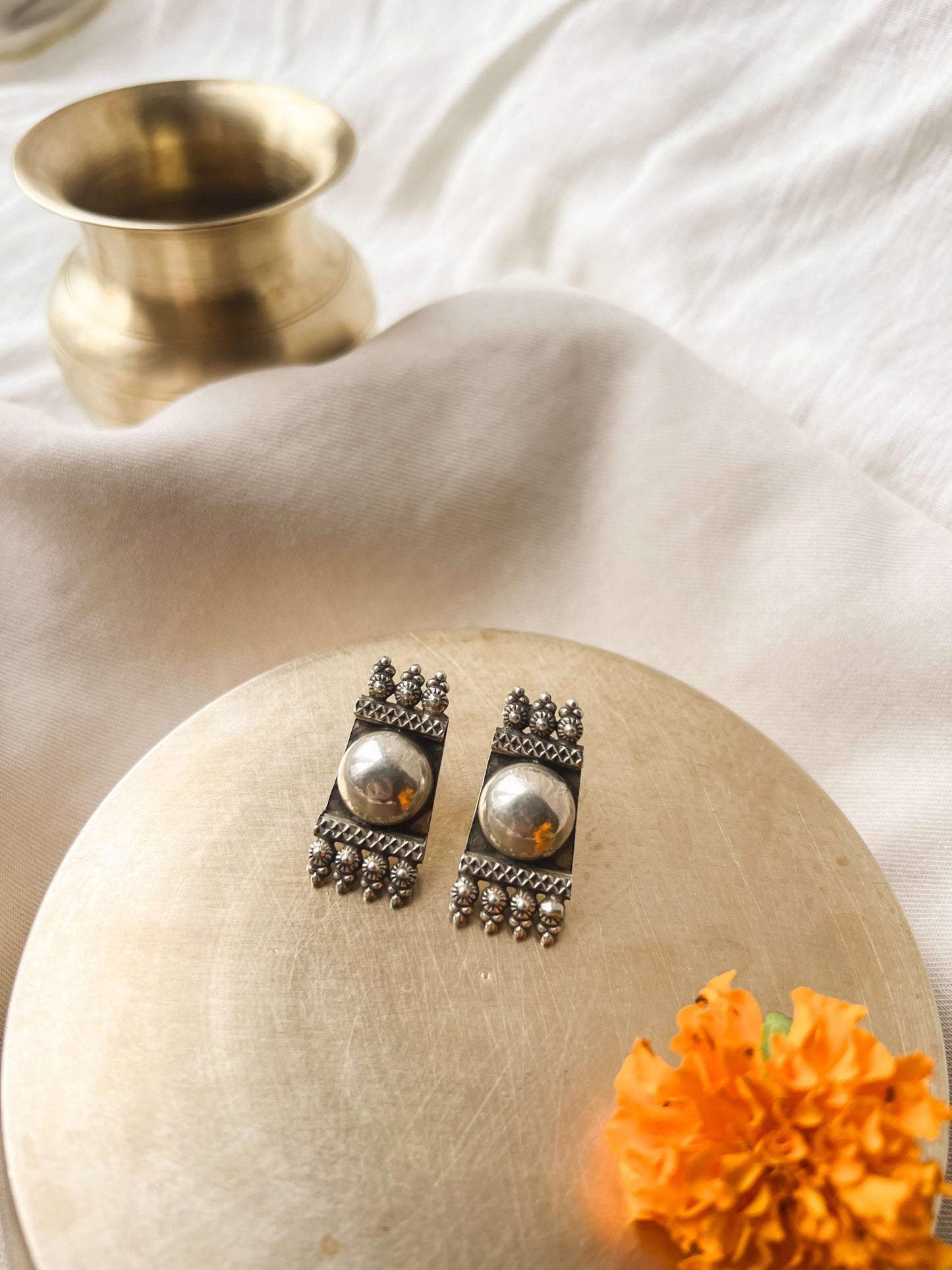 Jharokha silver studs