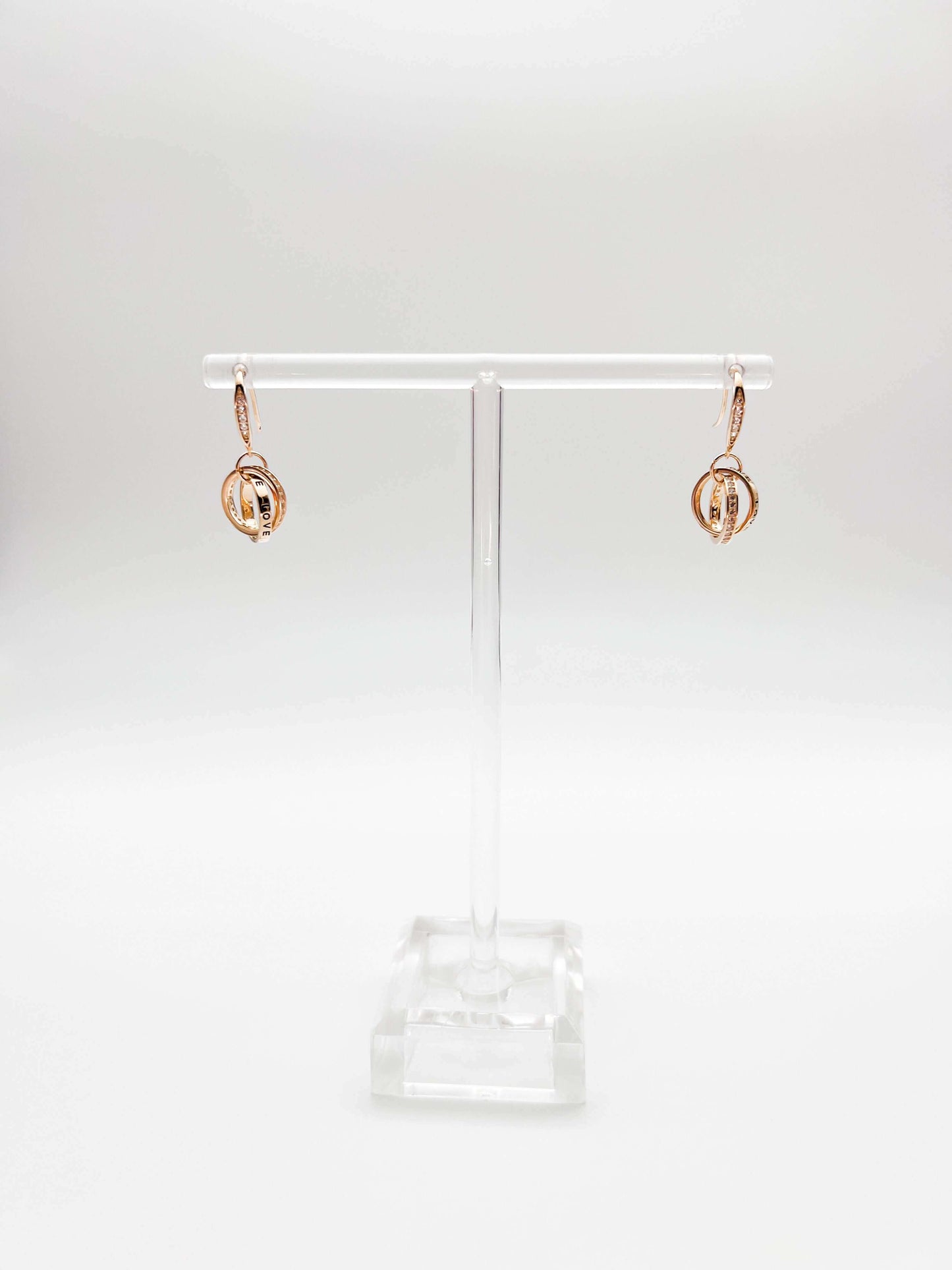 Vida gold plated silver danglers with zircons