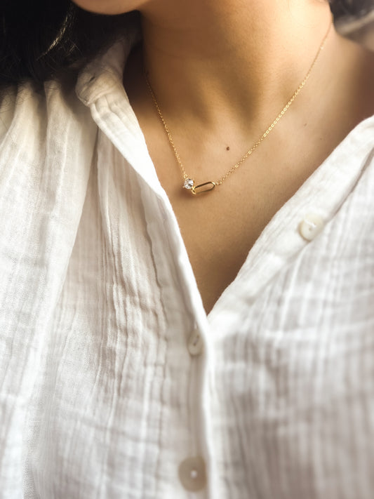Hooked gold plated silver chain with adjustable closure