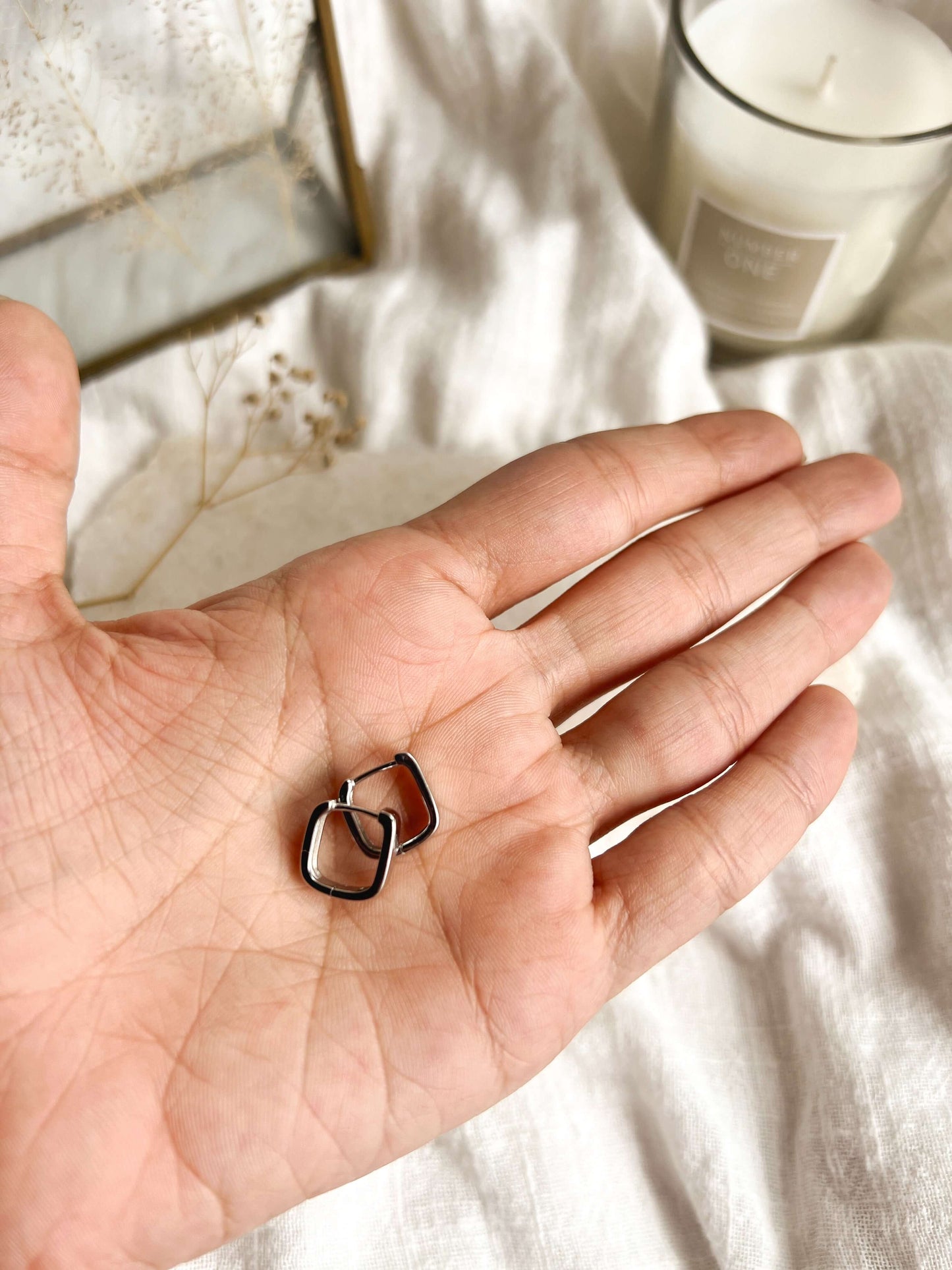 Kai sterling silver huggies