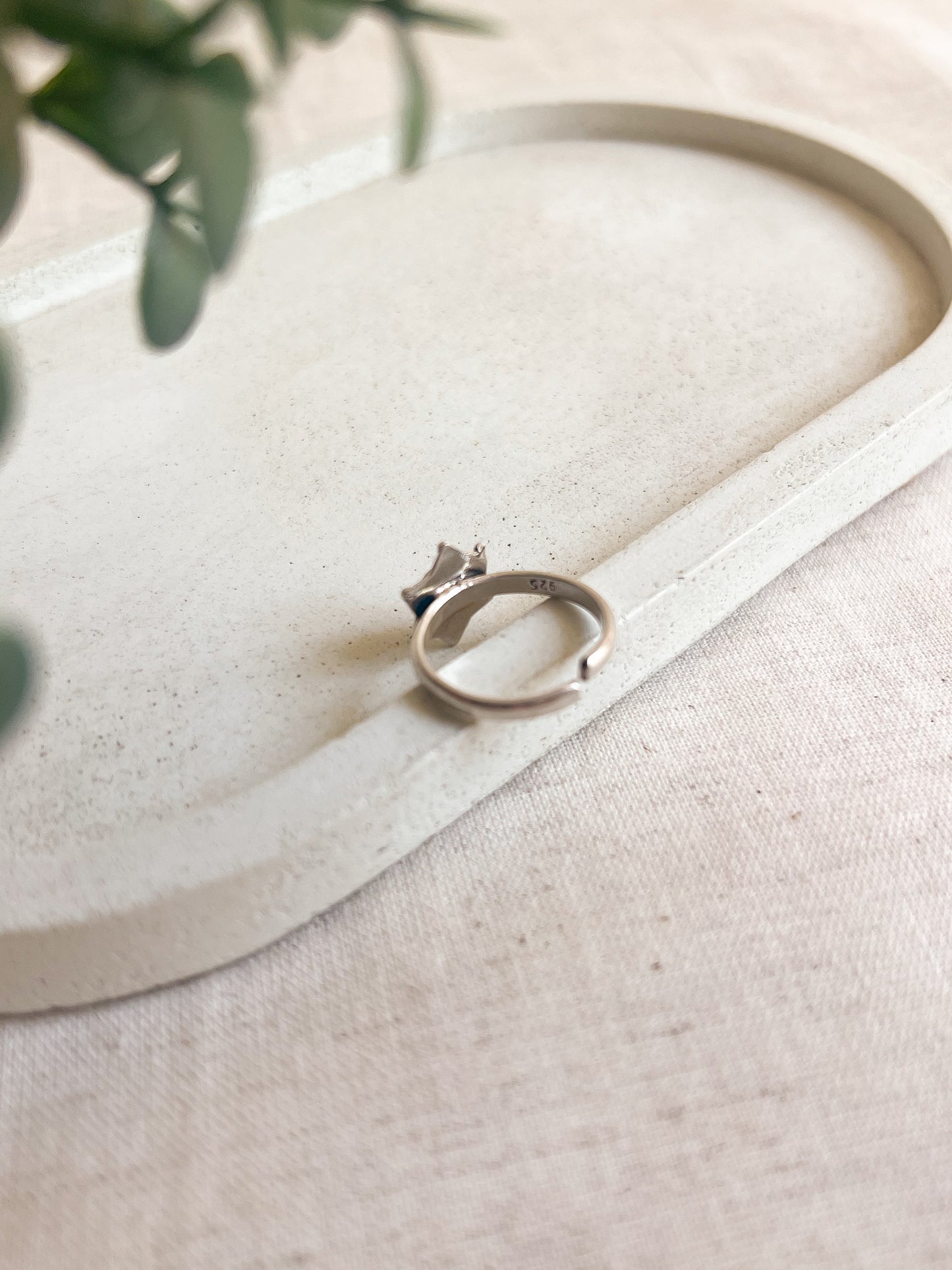 Ravija oxidised silver ring with adjustable band