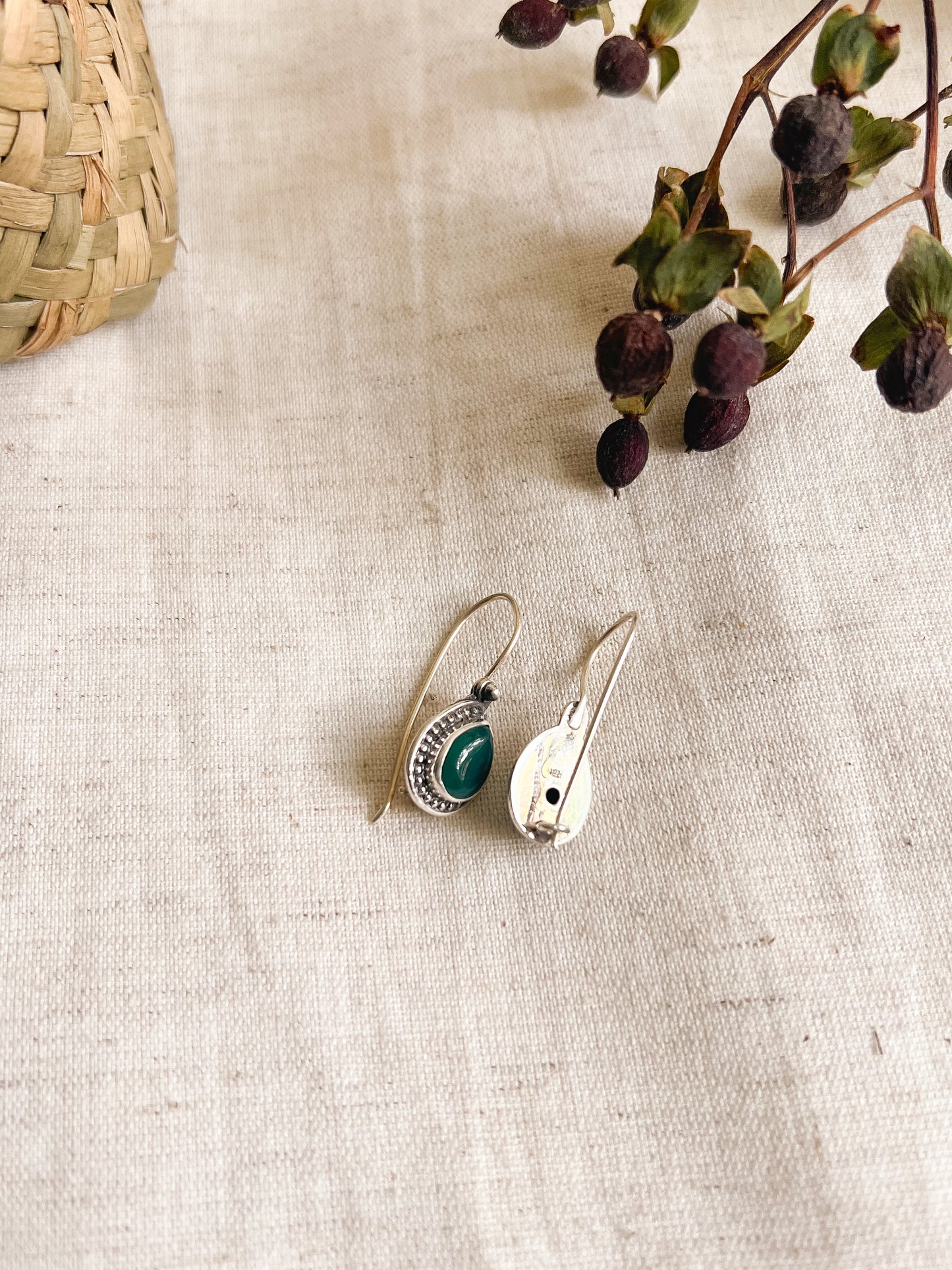 Kamya fish hook earrings in silver