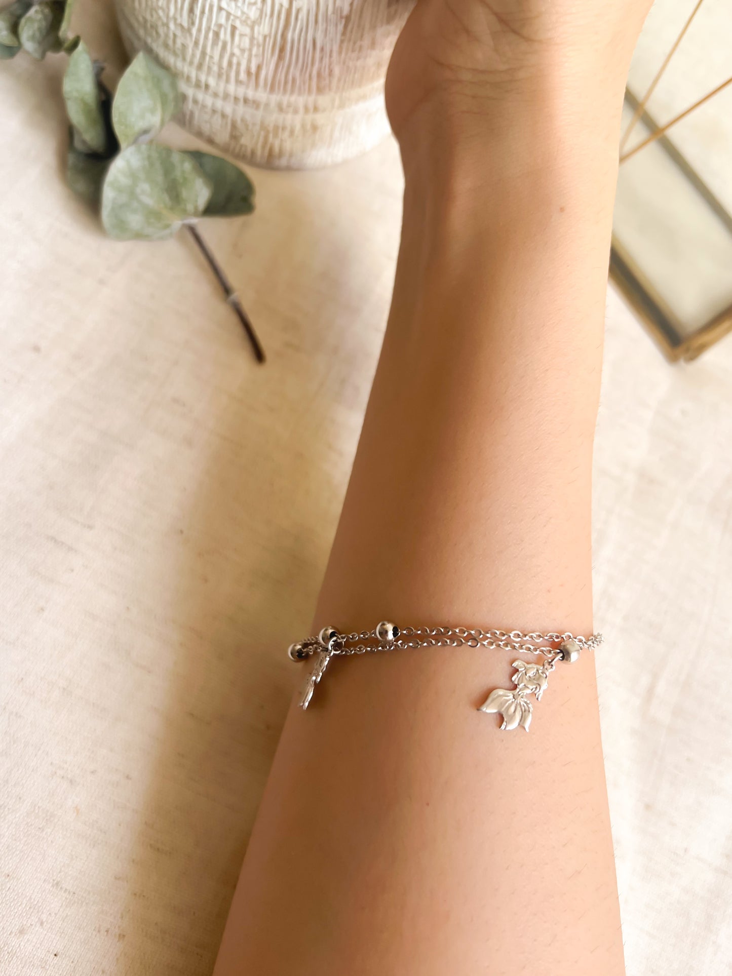 Goldfish bracelet in sterling silver