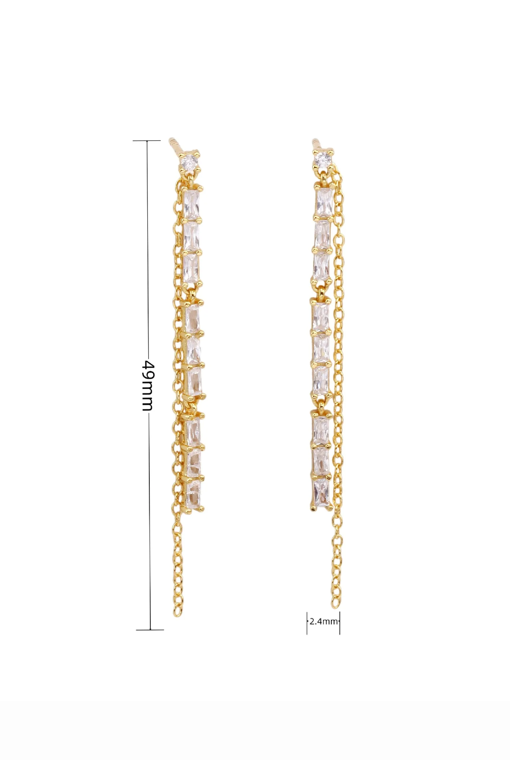 Constellation danglers in 18k gold plated silver