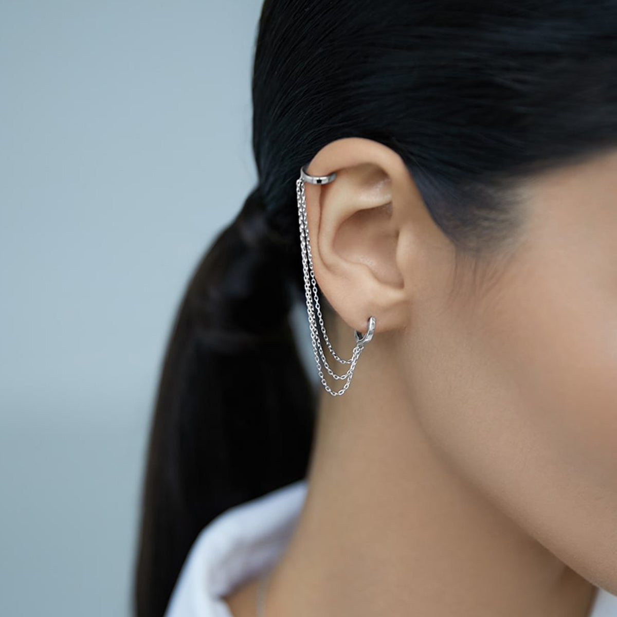Kai sleek ear cuff in sterling silver