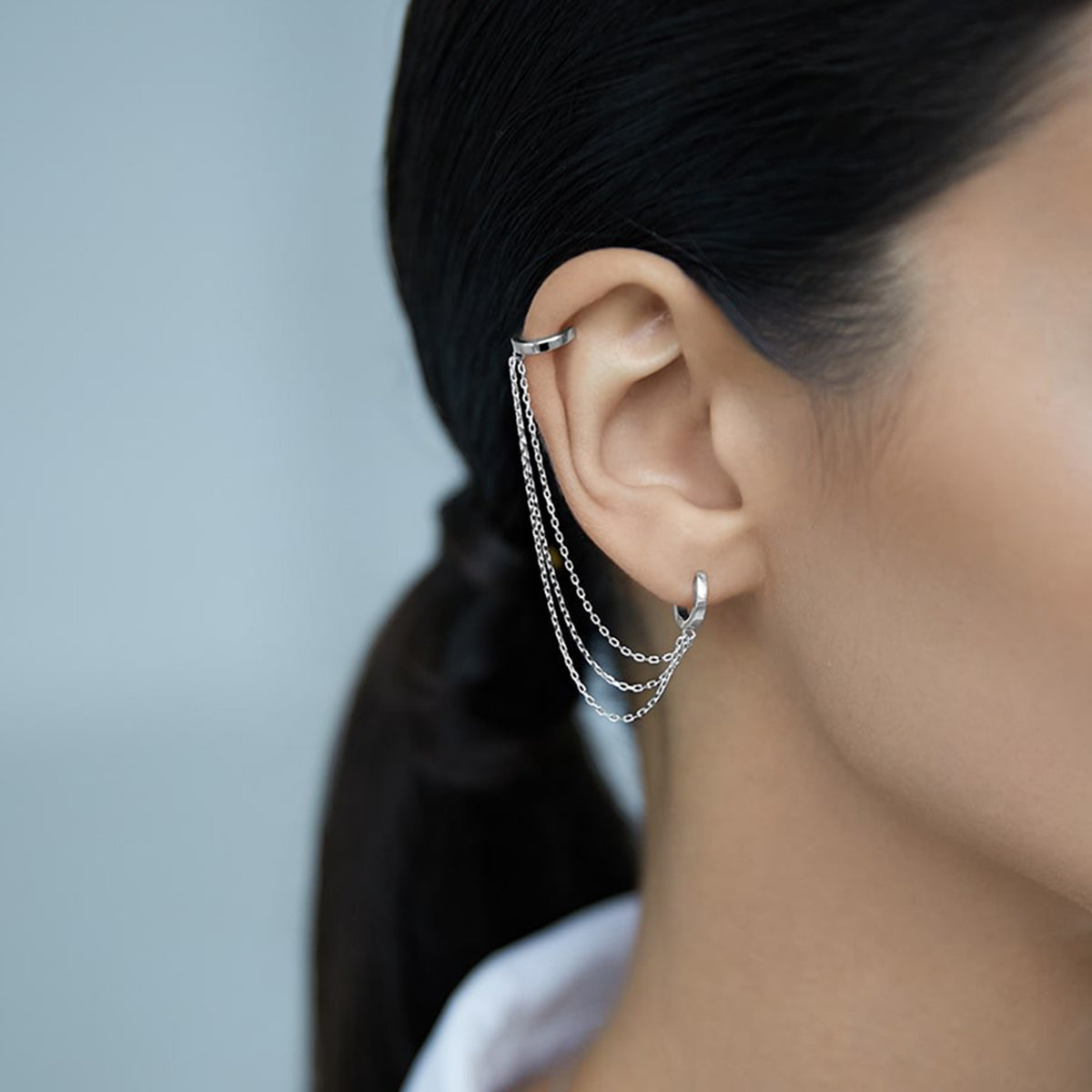 Kai sleek ear cuff in sterling silver