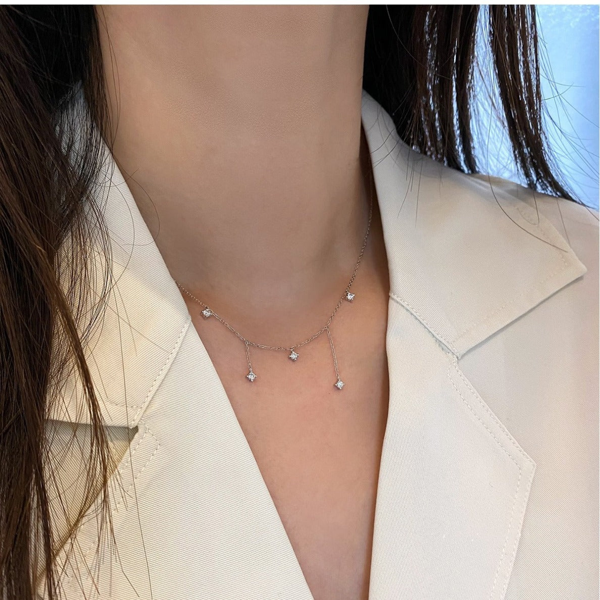 Aurora neck chain in 18K gold plated silver