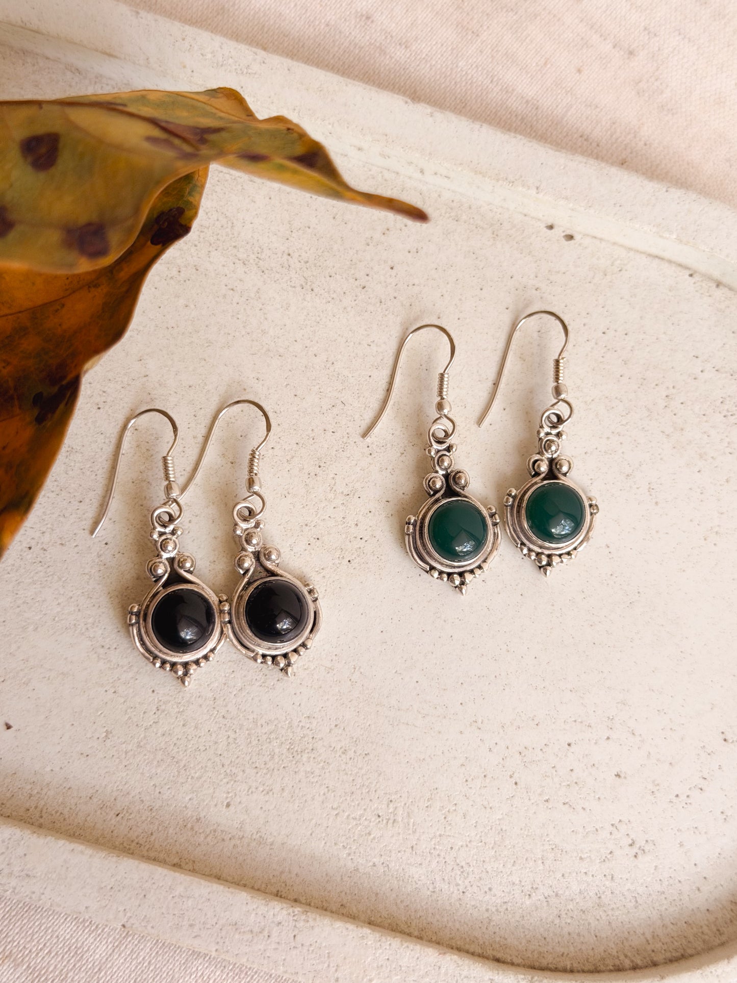 Mehreen oxidised silver fish hooks (2 color variants)