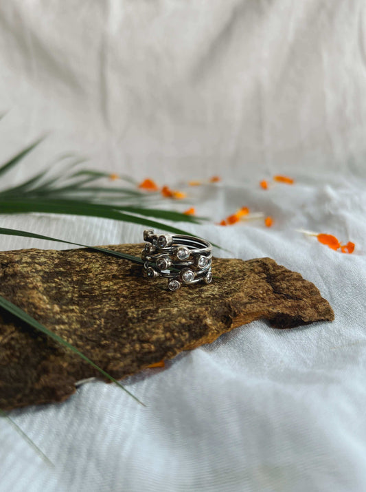 Tara mandal ring with zirconia