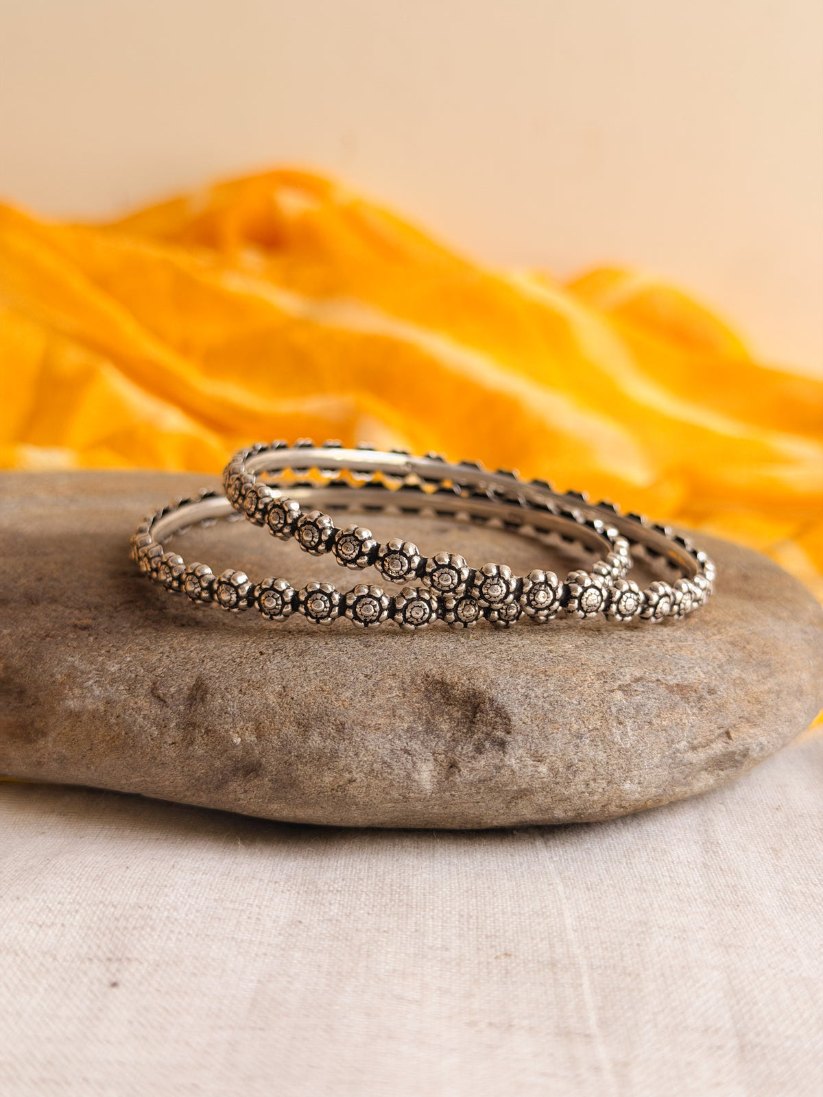 Dhanashri oxidised silver bangles (1 piece)