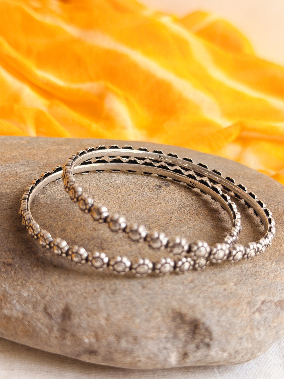 Dhanashri oxidised silver bangles (1 piece)