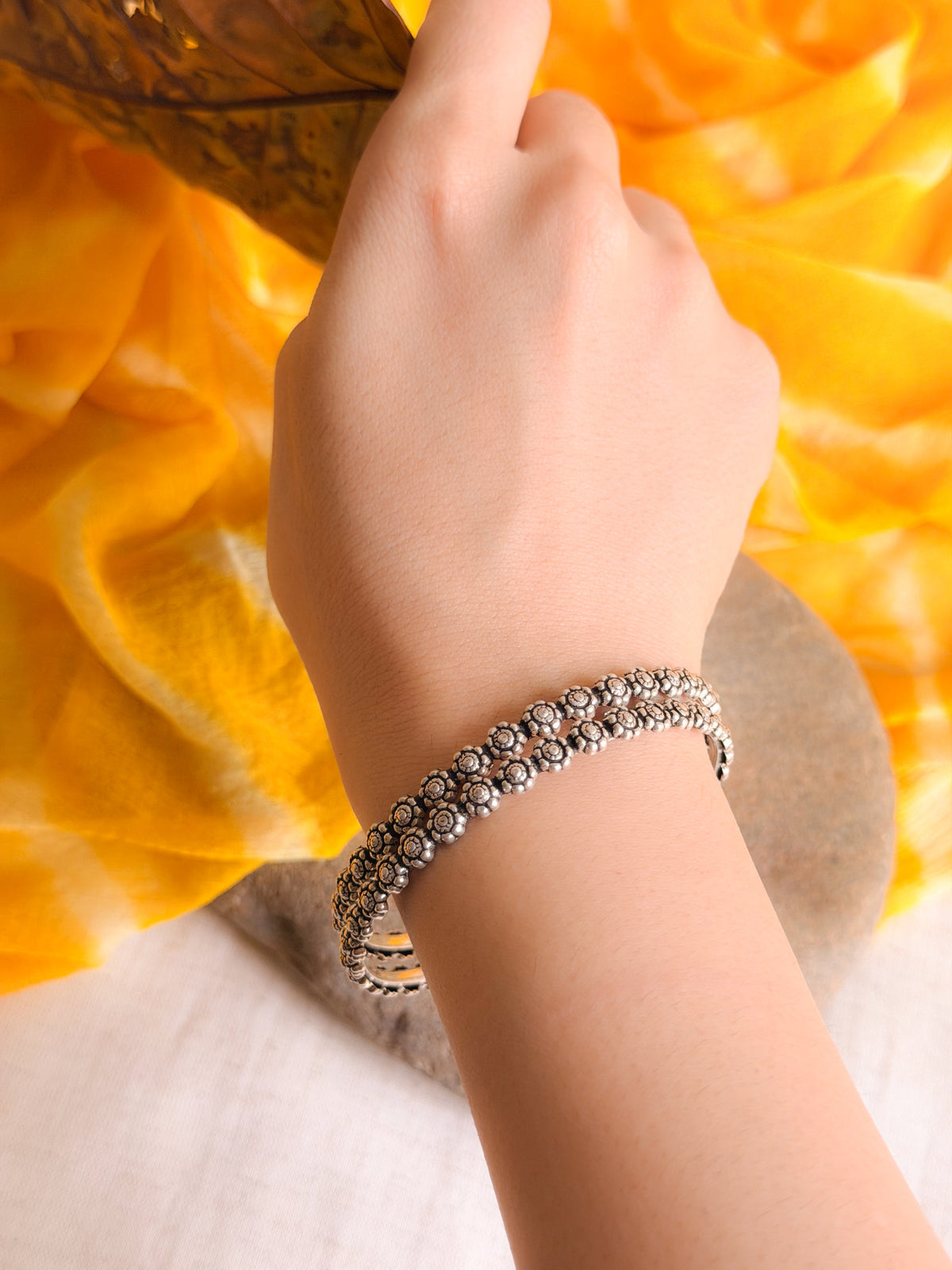 Dhanashri oxidised silver bangles (1 piece)