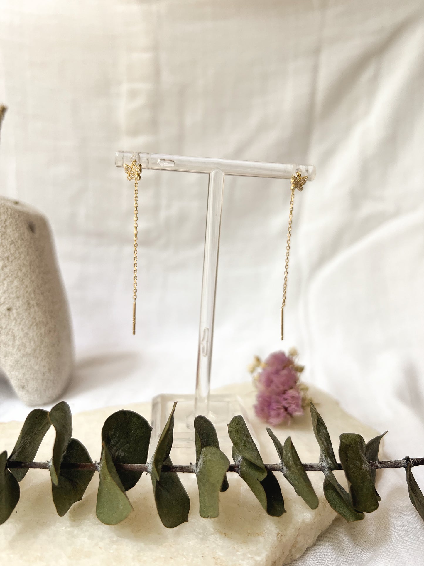 Papilion threader in sterling silver