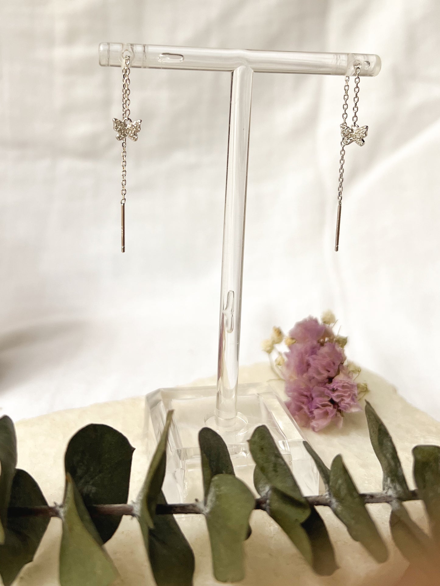 Papilion threader in sterling silver