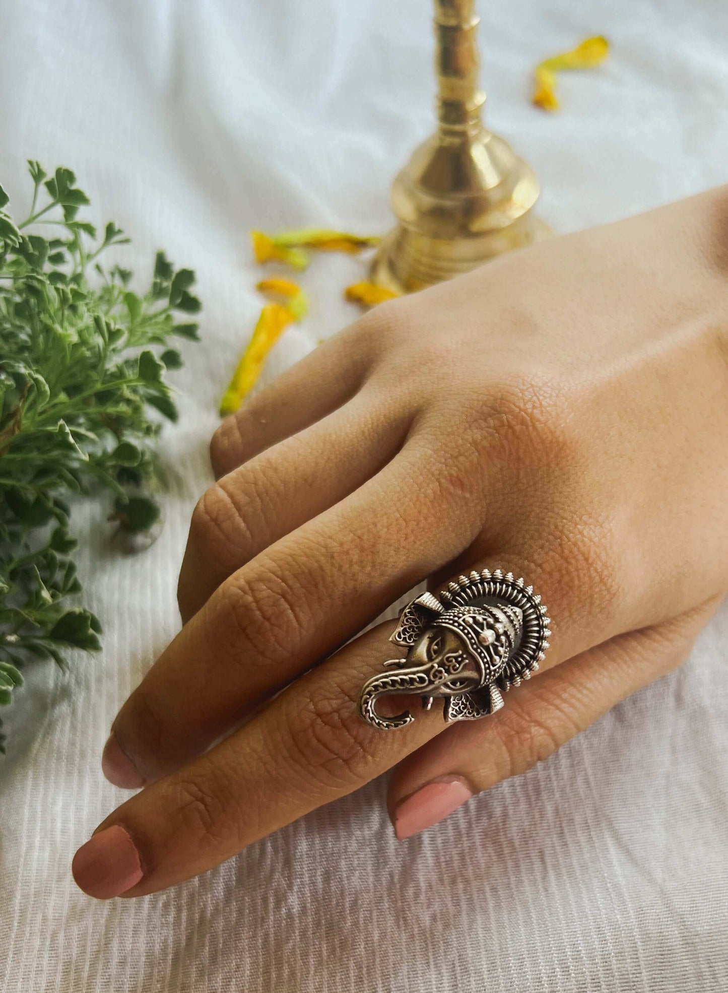 Ameya intricate detail ganpati ring