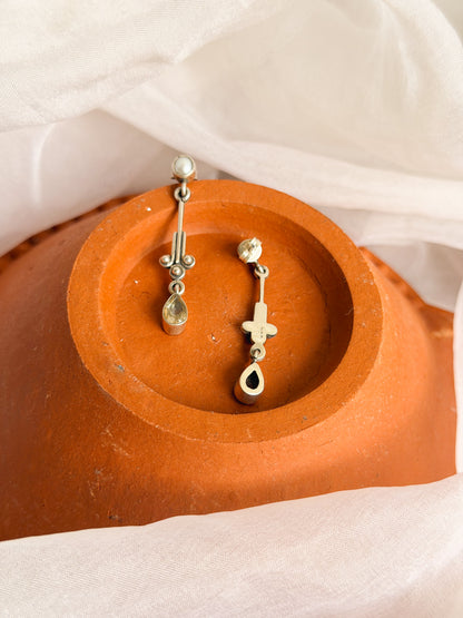 Sahira silver dangler with yellow citrine drop