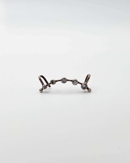 Sitara earcuffs with zirconia