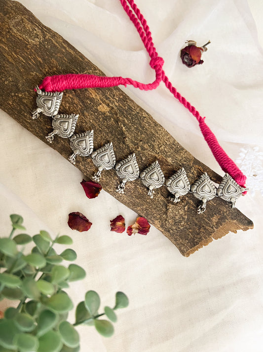 Zahra oxidised silver choker with ghunghroo
