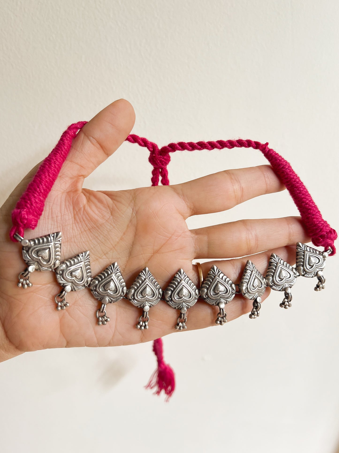 Zahra oxidised silver choker with ghunghroo
