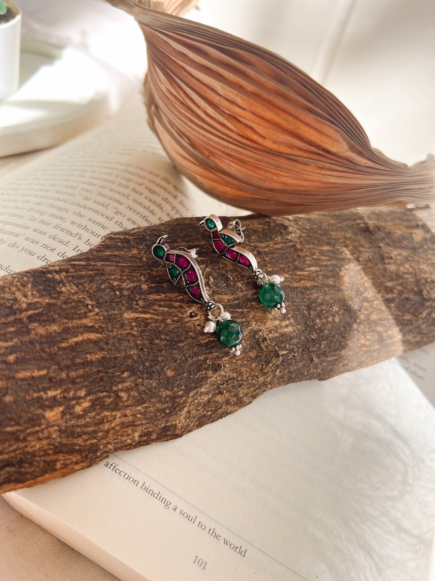 Parinda kundan detail sterling silver studs