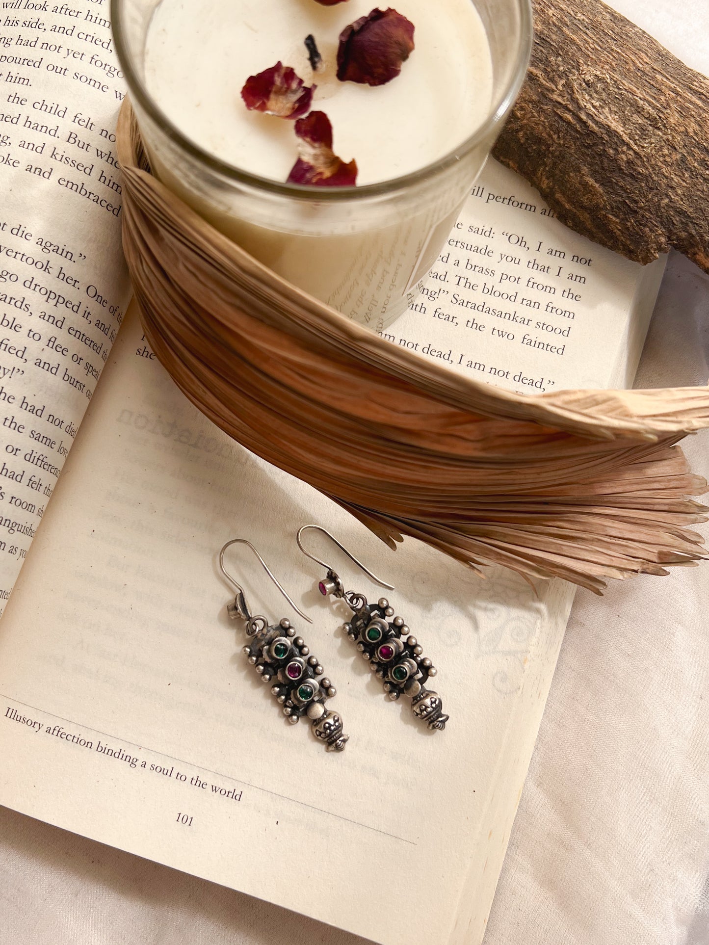 Moksha fish hook earrings in sterling silver
