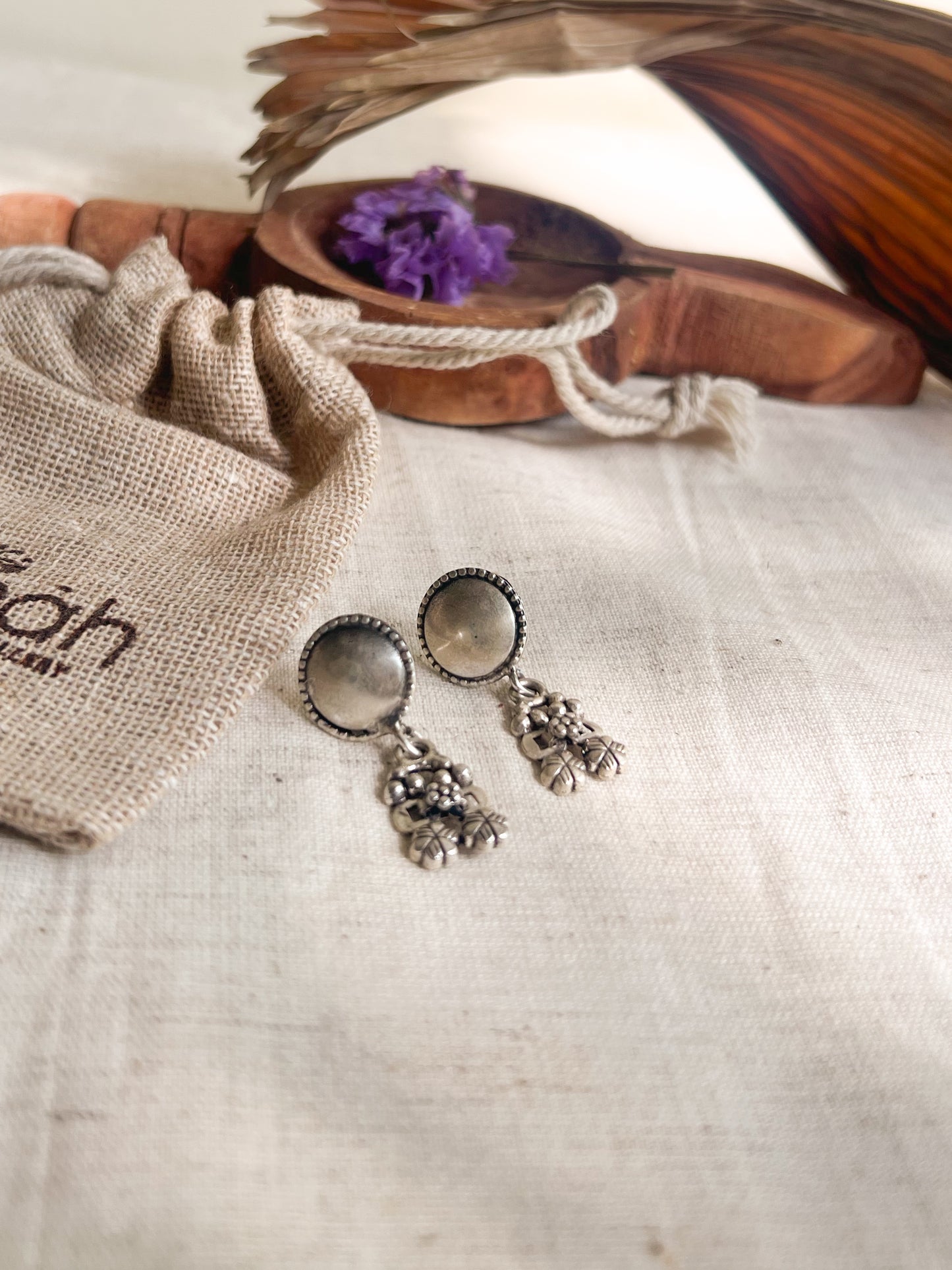 Lasya mini danglers in sterling silver