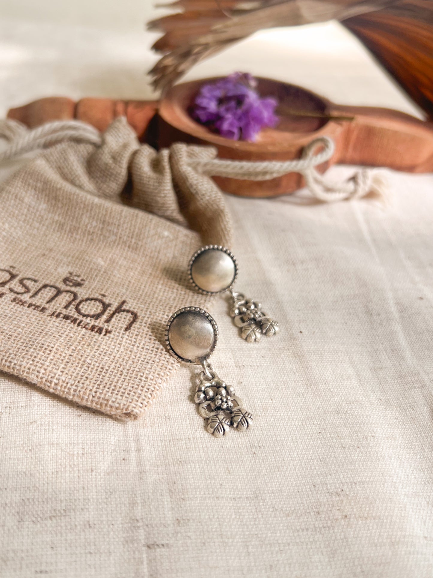 Lasya mini danglers in sterling silver