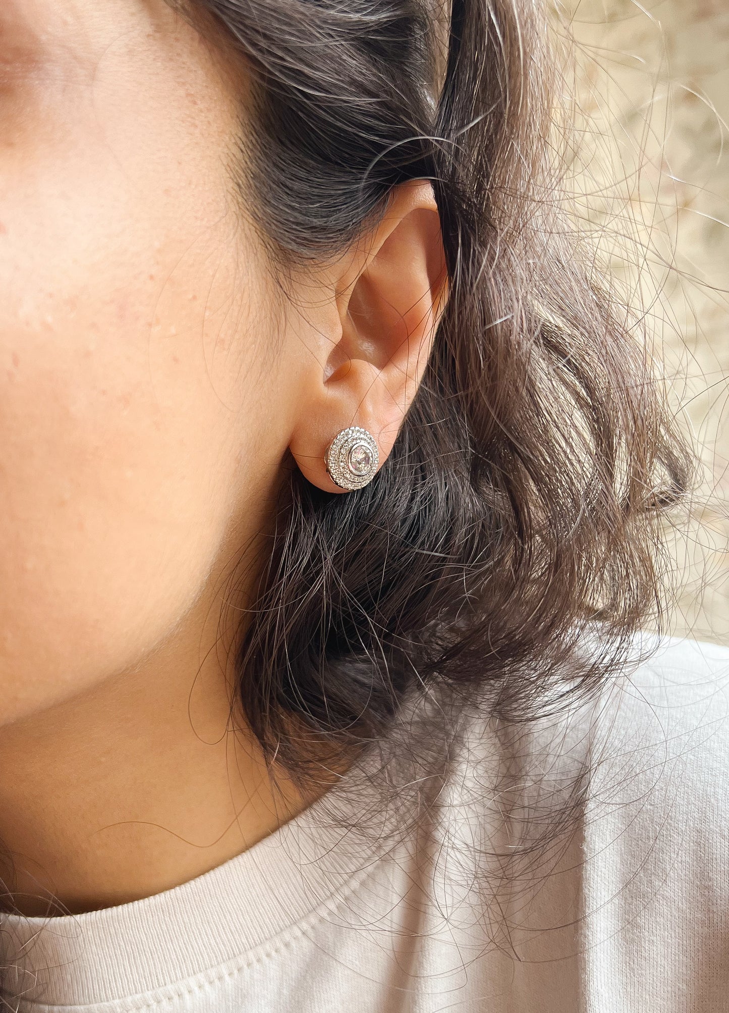 Charolette studs in 925 silver with zircon