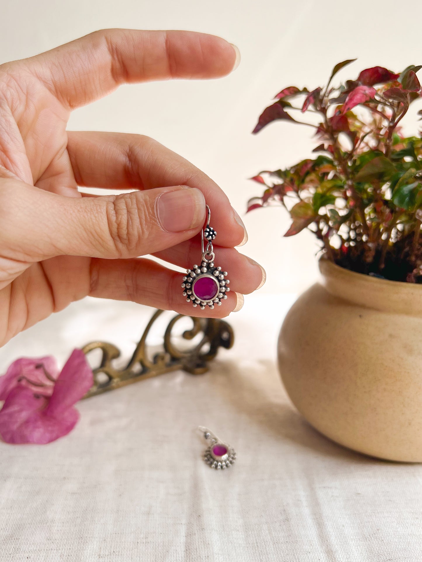 Kiran oxidised silver fish hooks (3 colors)