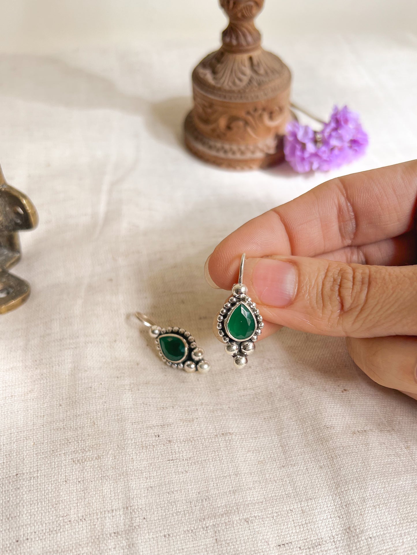 Ruha fish hook earrings in silver