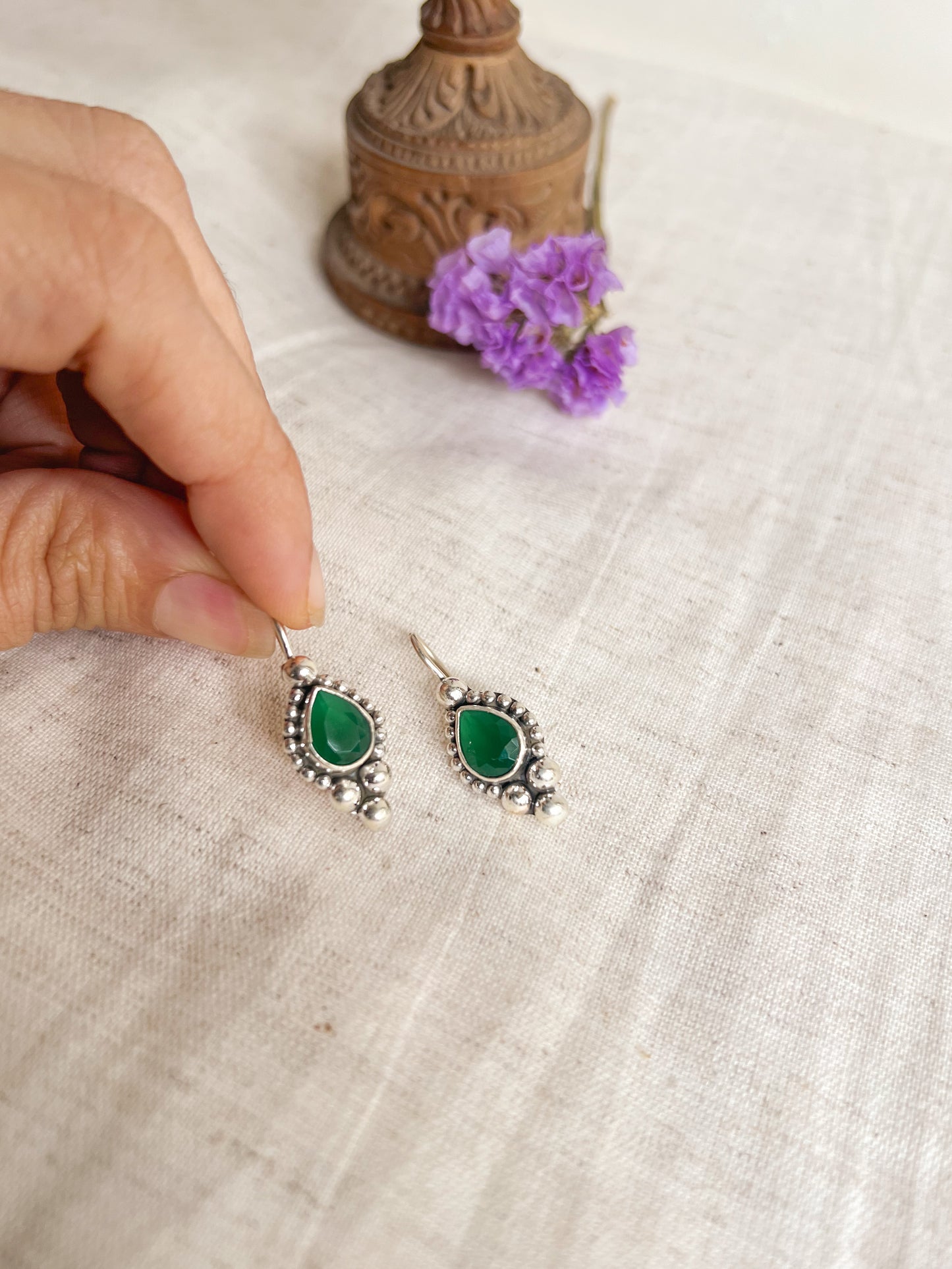 Ruha fish hook earrings in silver