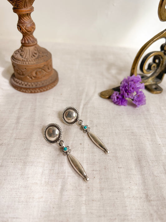 Sahira silver dangler with turquoise bead