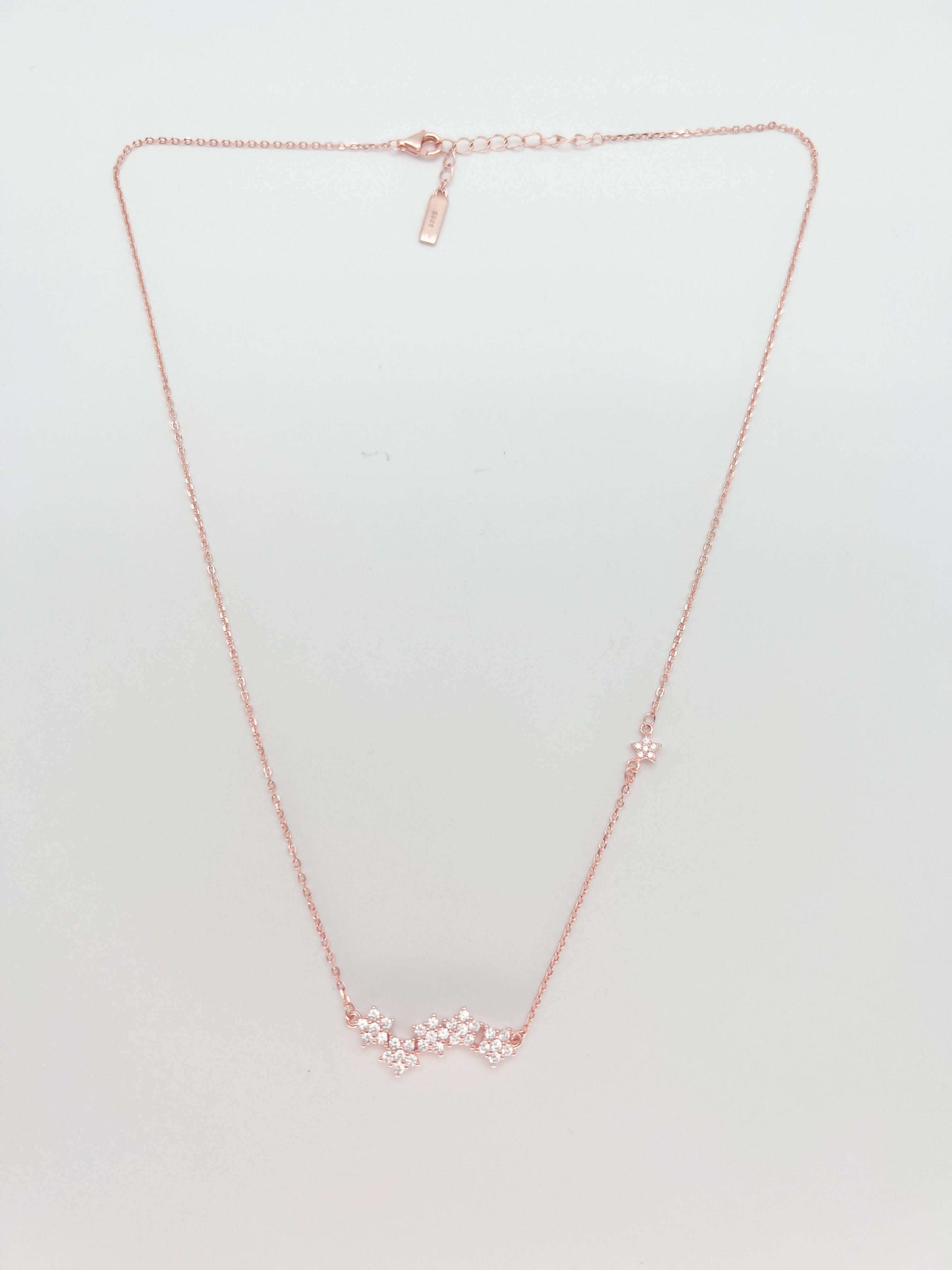 Aurora neck chain in rose gold plated silver