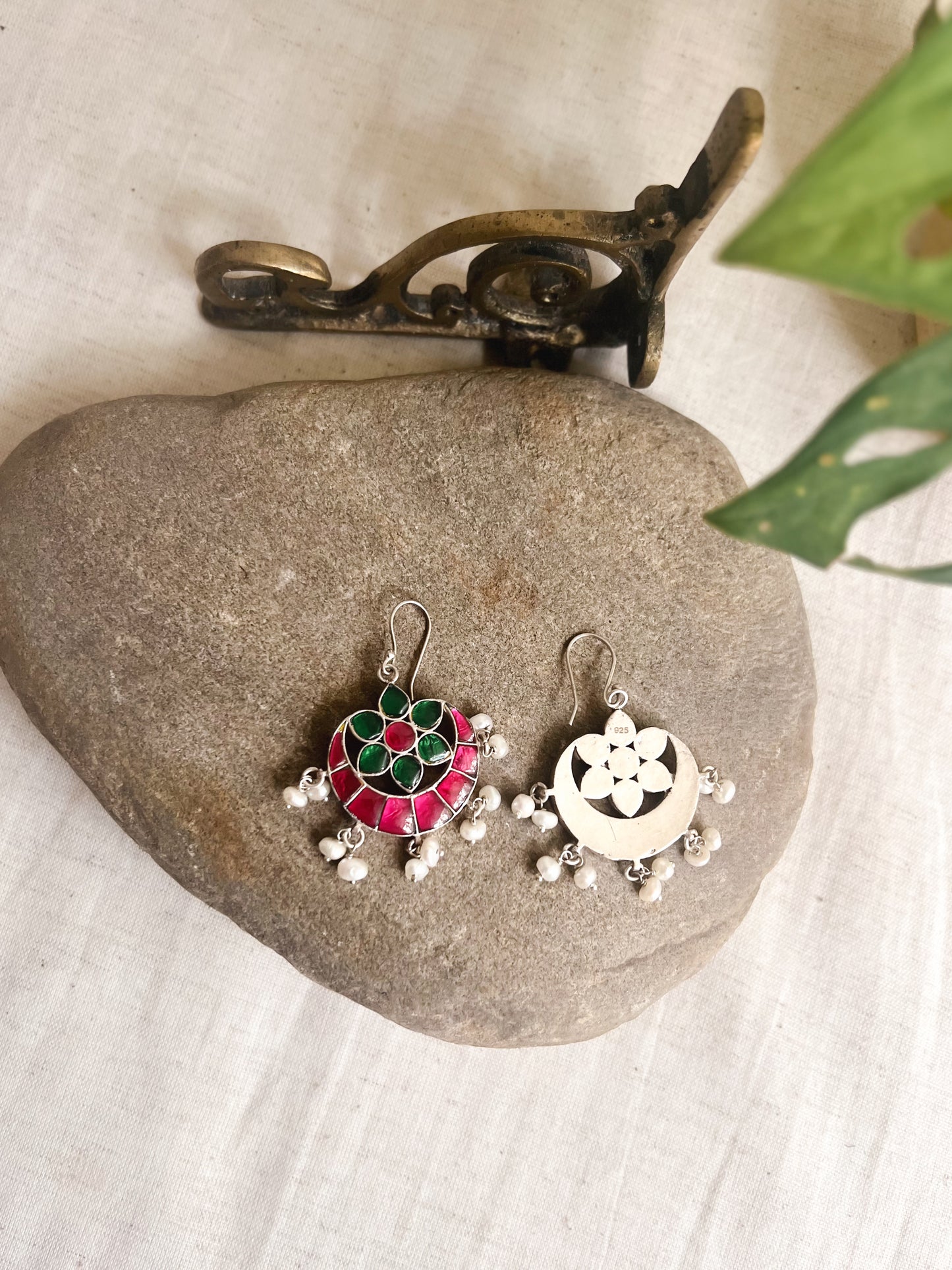 Padmini chand bali in kundan with fish hooks