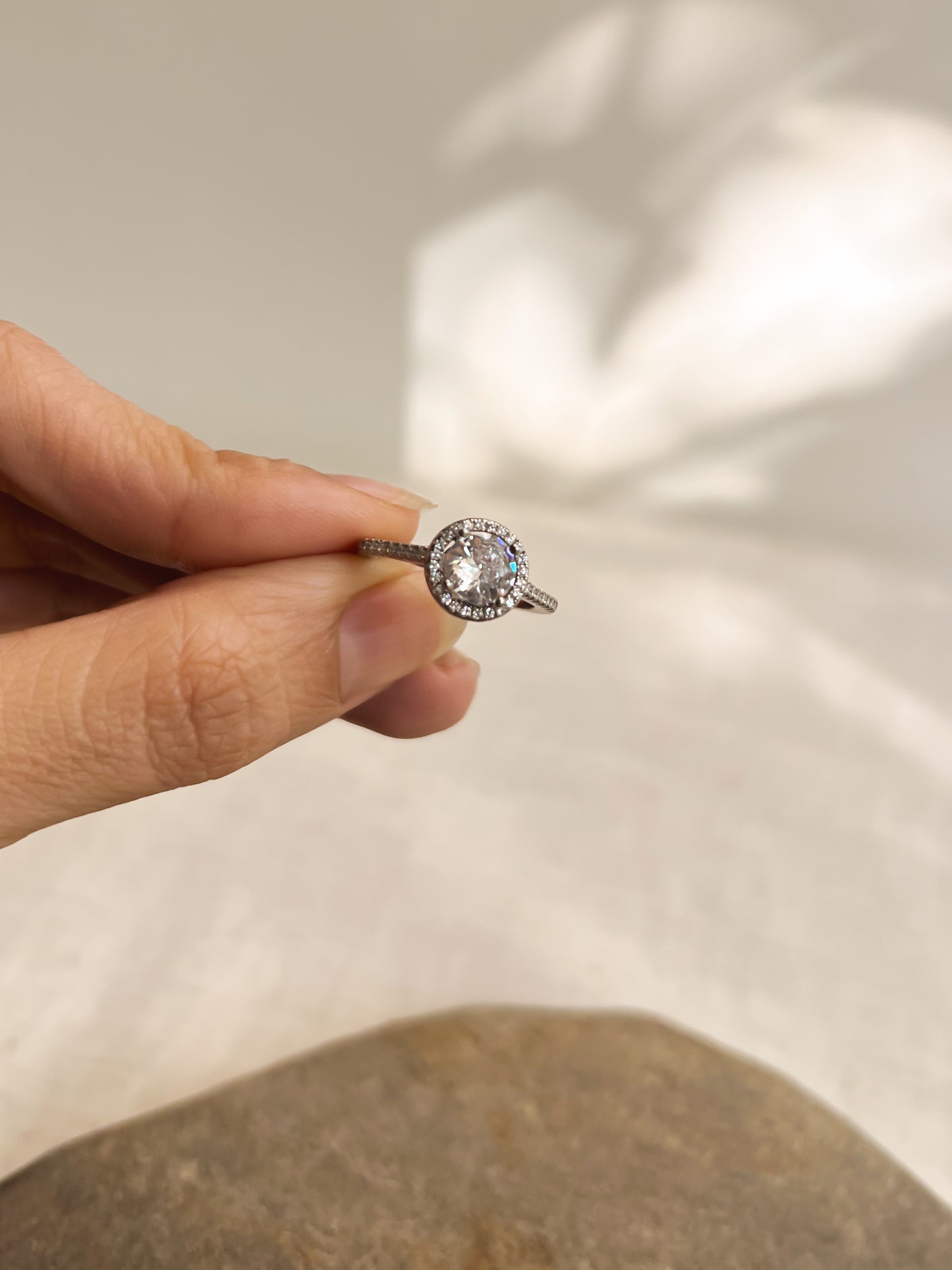 Cocktail rings in hi-micron polish with zircons